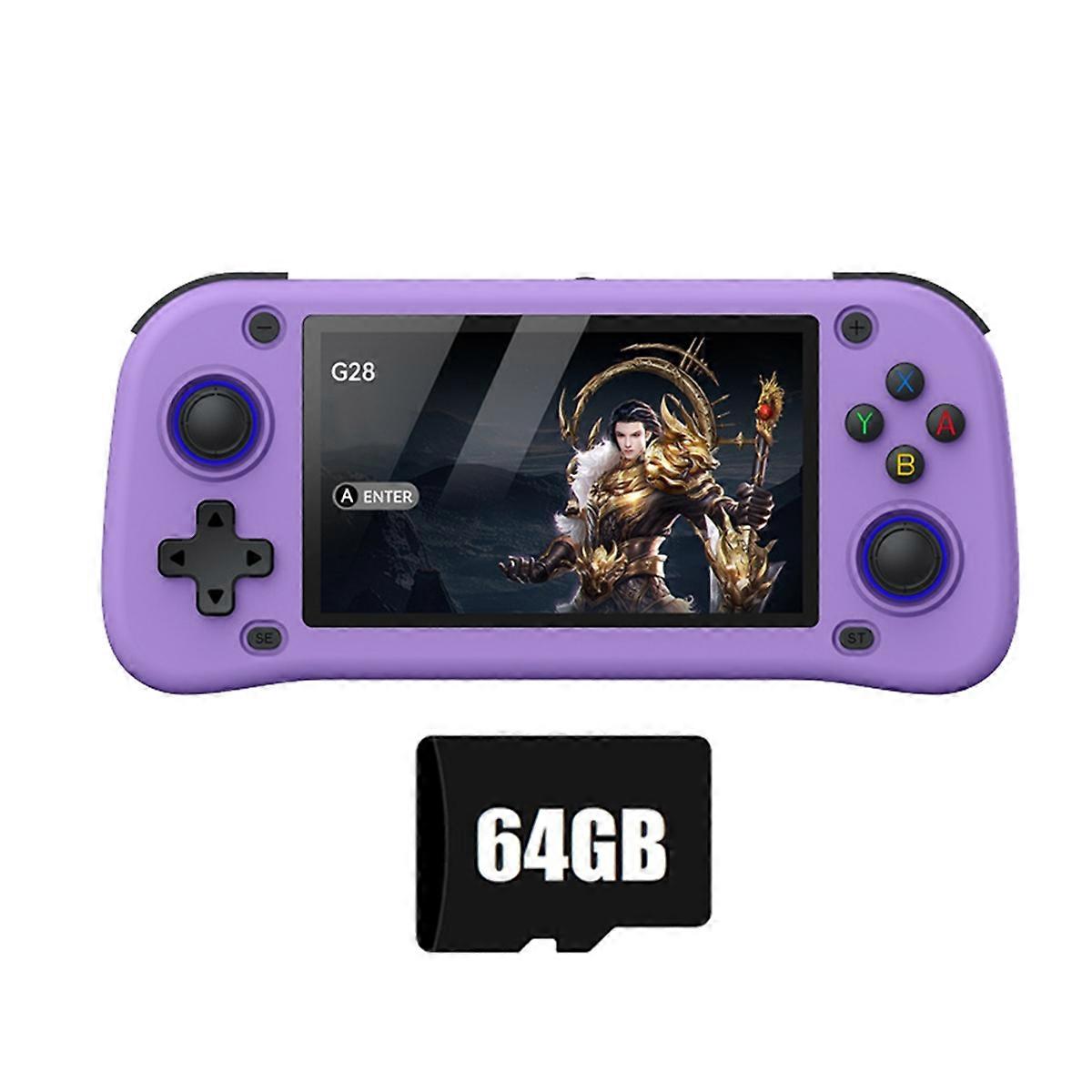 G28 Retro Handheld Video Game Console 64GB 4.3 Inch HD Screen Linux Game Player Supports 20+ Emulators