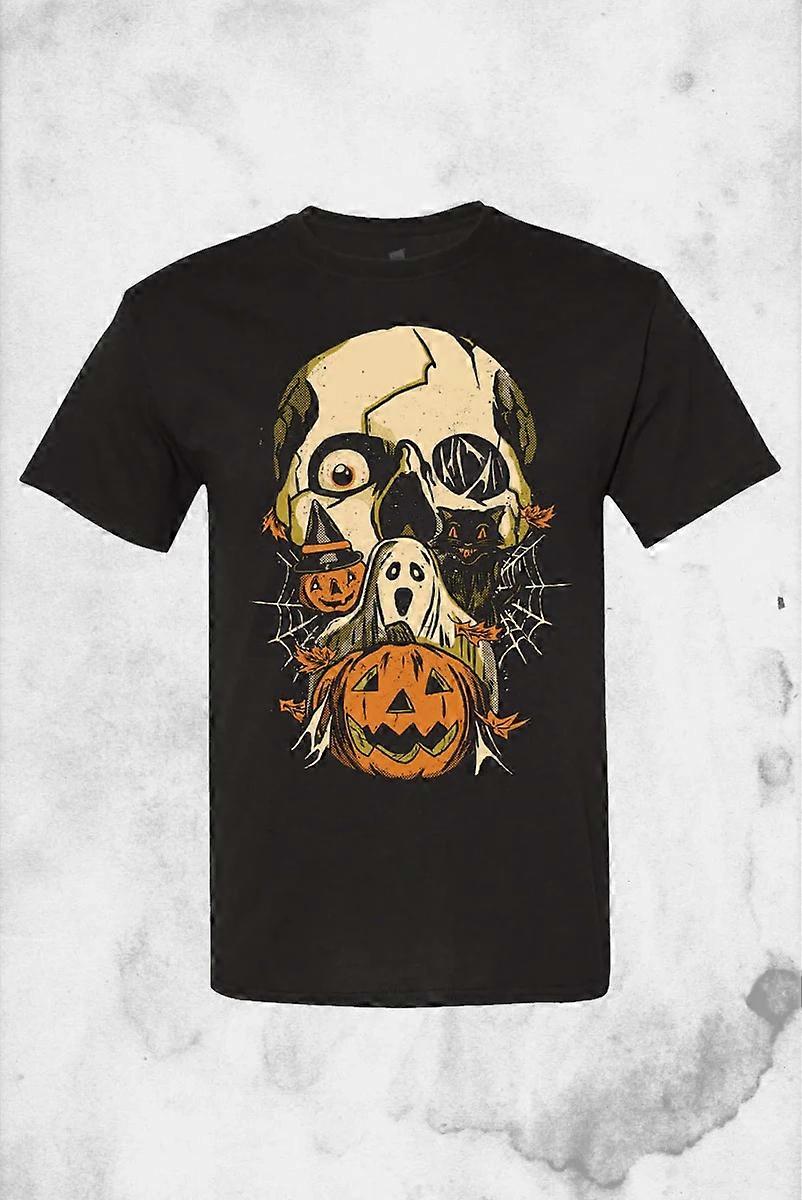ハロウィンは見ているTシャツ 2025 ハロウィンホラーコスチューム ユニセックス 大人 ROCKINSTONE