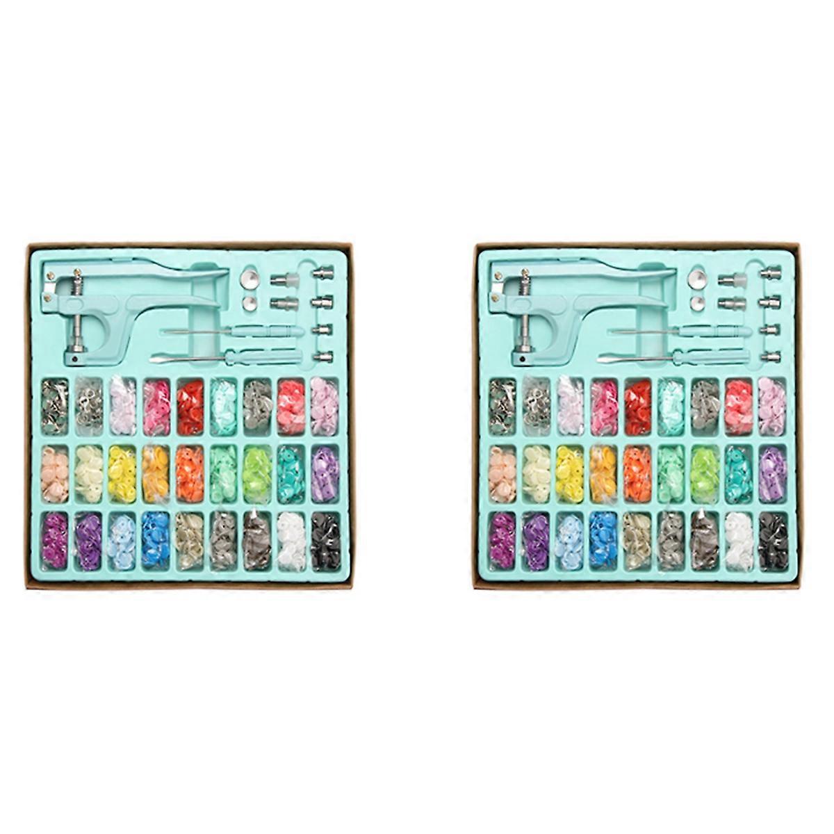 Snap Fasteners Button with Pliers Tool, Plastic Metal Snaps No-Sew Buttons for Clothes, Wallets and
