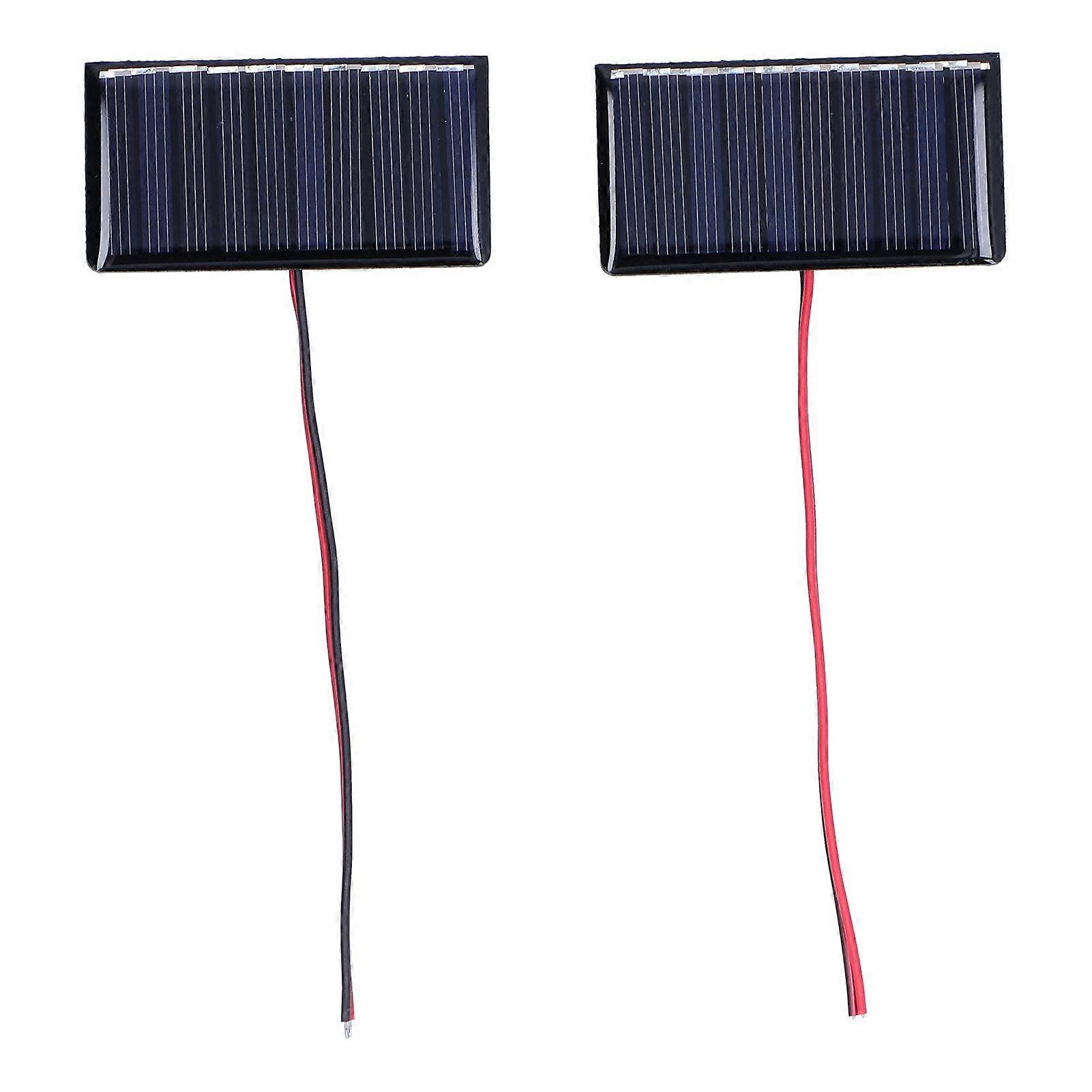 2Pcs Solar Panel Module Polysilicon Micro Mini Glue Power Solar Cells 68x36mm 0.3W 5V