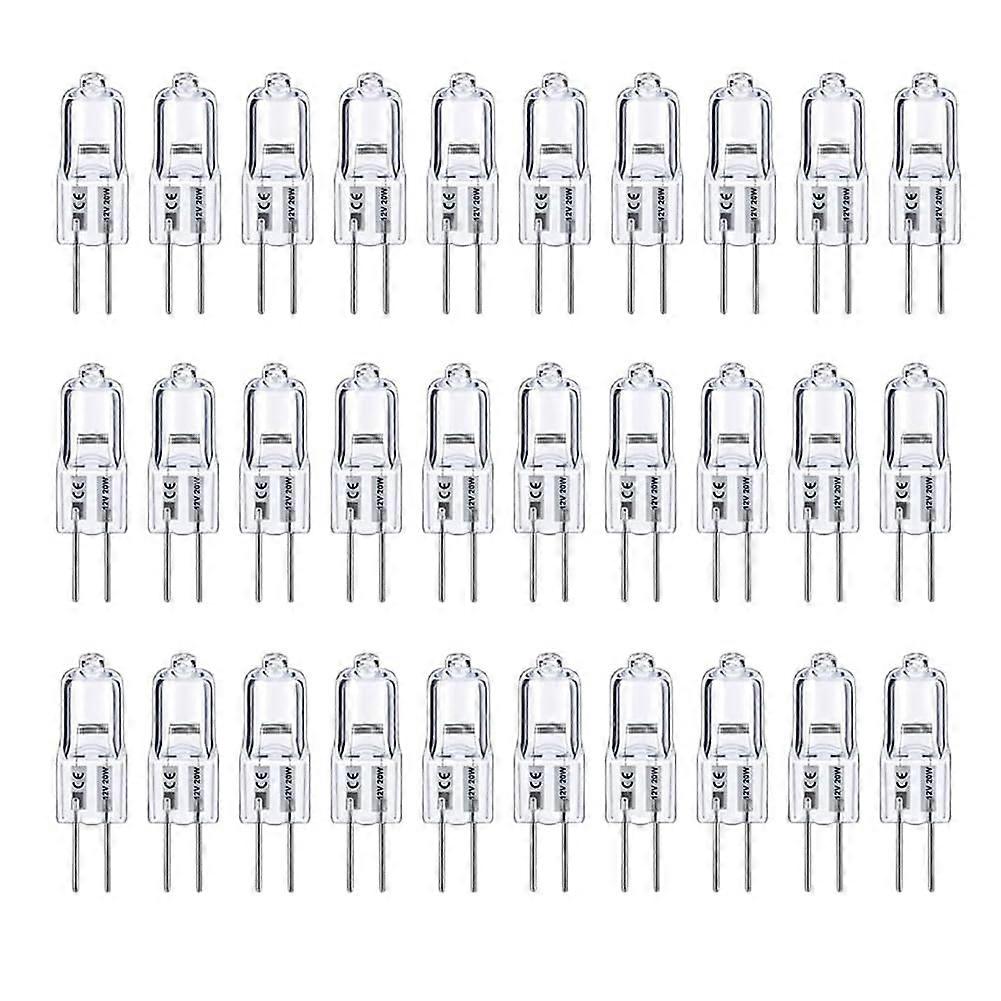 G4 Bulb 20 Pack Halogen 12V 20W Bi-Pin Base High Output Cabinet Light Bulbs 300LM Warm White