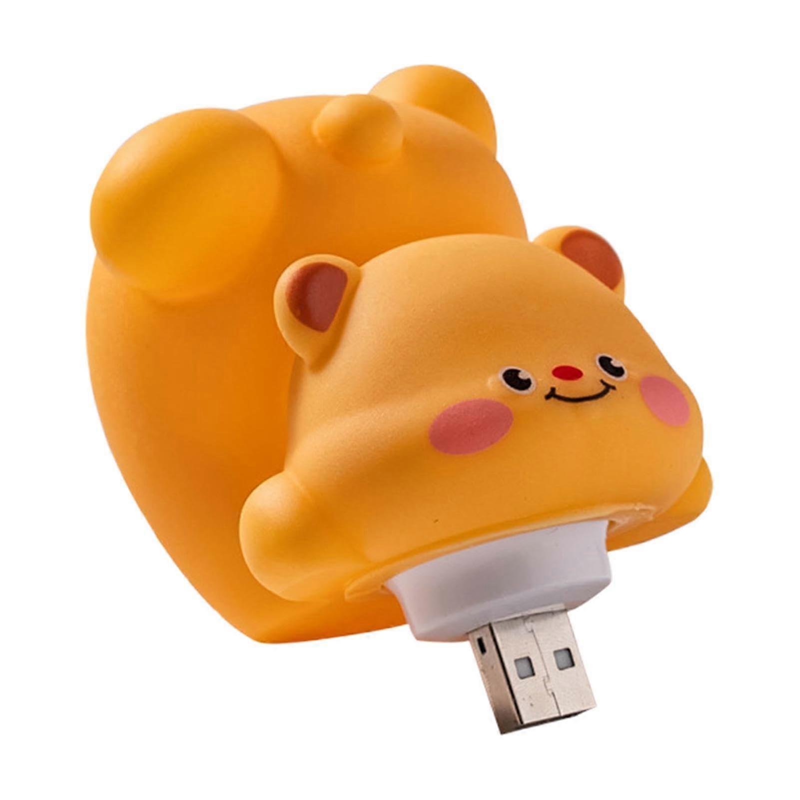 Bear Lamp Voice Controlled USB Night Light 7 Color Changing For Nursery Decor Bedside Reading Animal Night Light