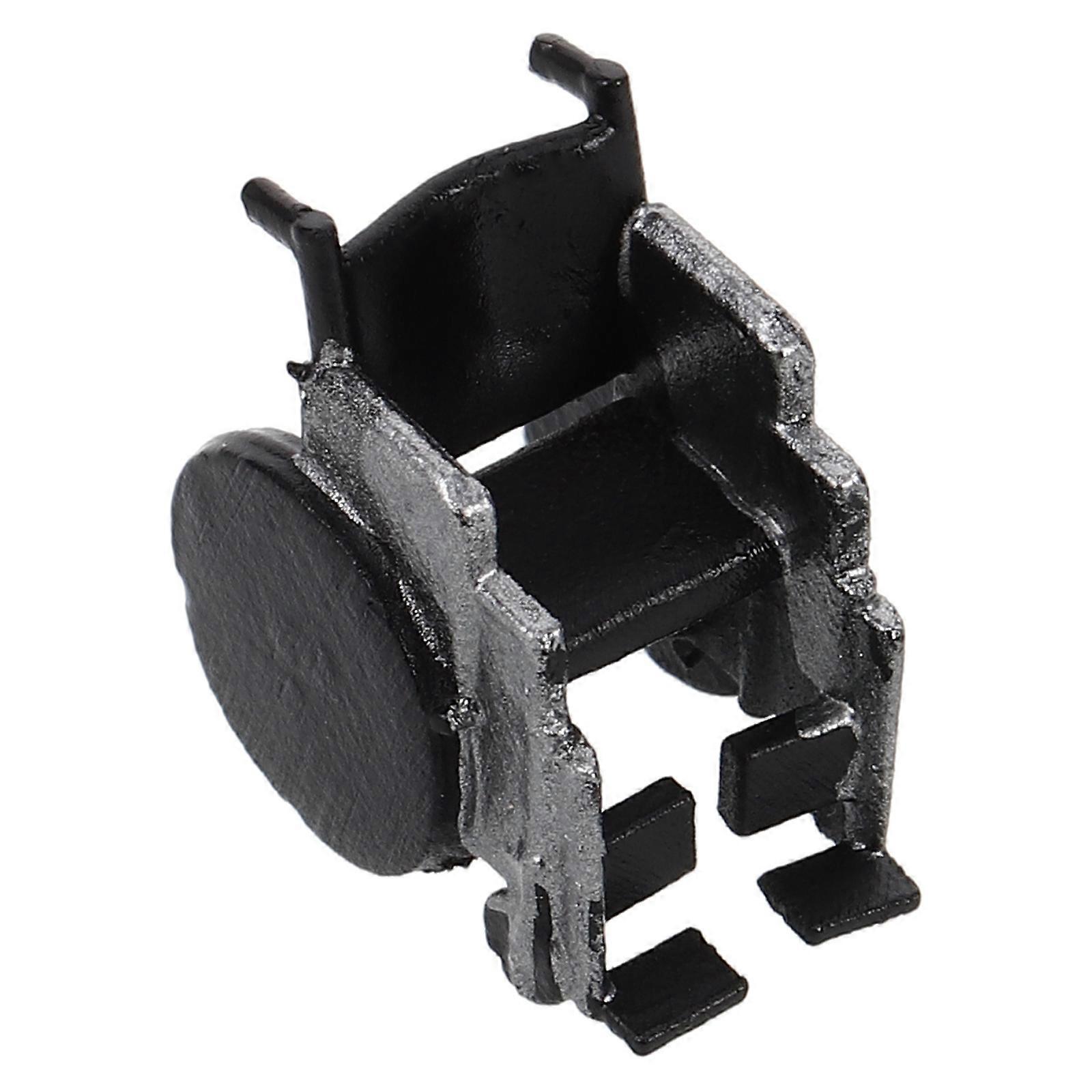Dollhouse Resin Wheelchair Miniature for Model Decoration 4Pcs Set
