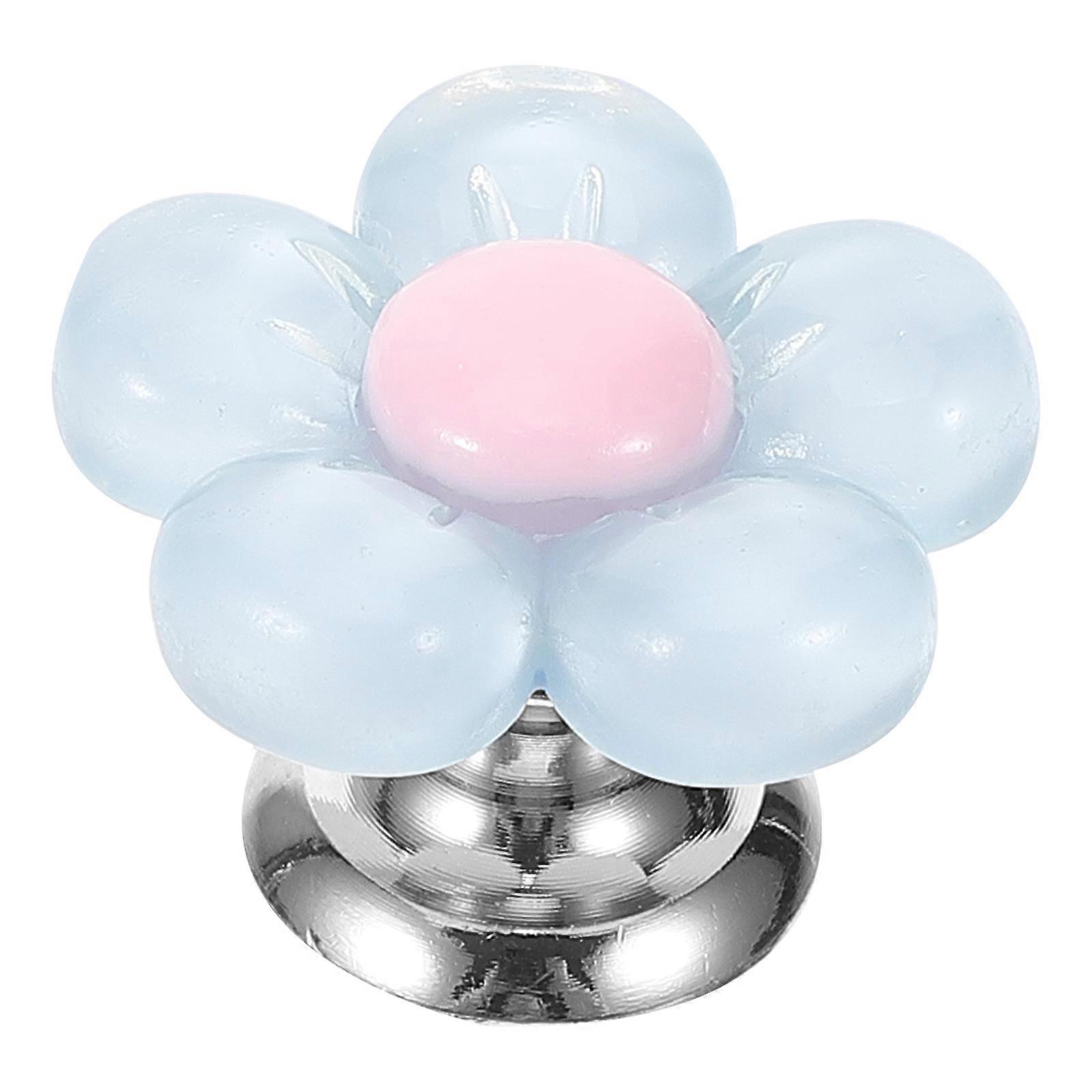 Flower Shaped Toilet Button Assistant Tool with 4Pcs for Bathroom Use