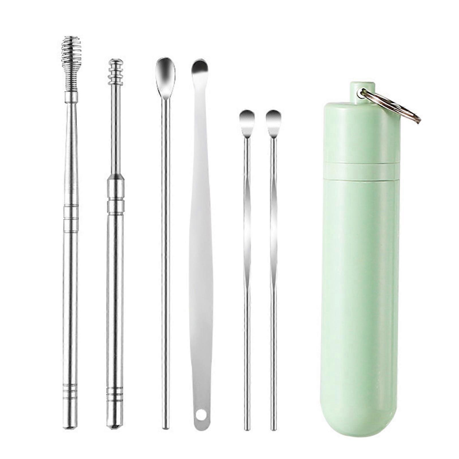 Professional Ear Cleaning Tool 6 Piece Portable Travel Case Keeps Tools Organized Hygienic Ear Cleansing Tool