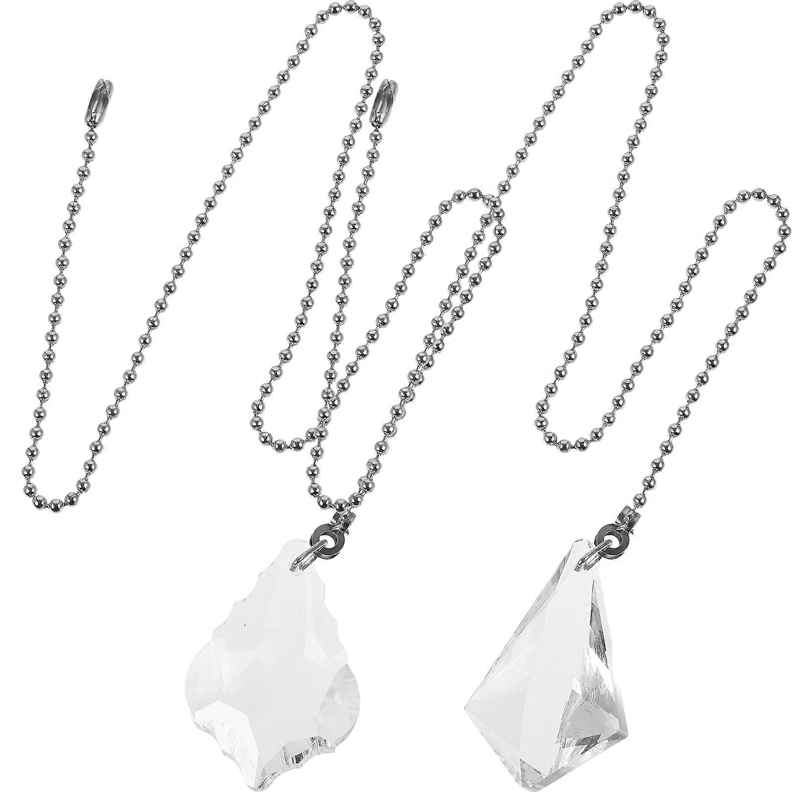 6Pcs Silver Ceiling Fan Pull Chain Pendant for Ceiling Fan Replacement