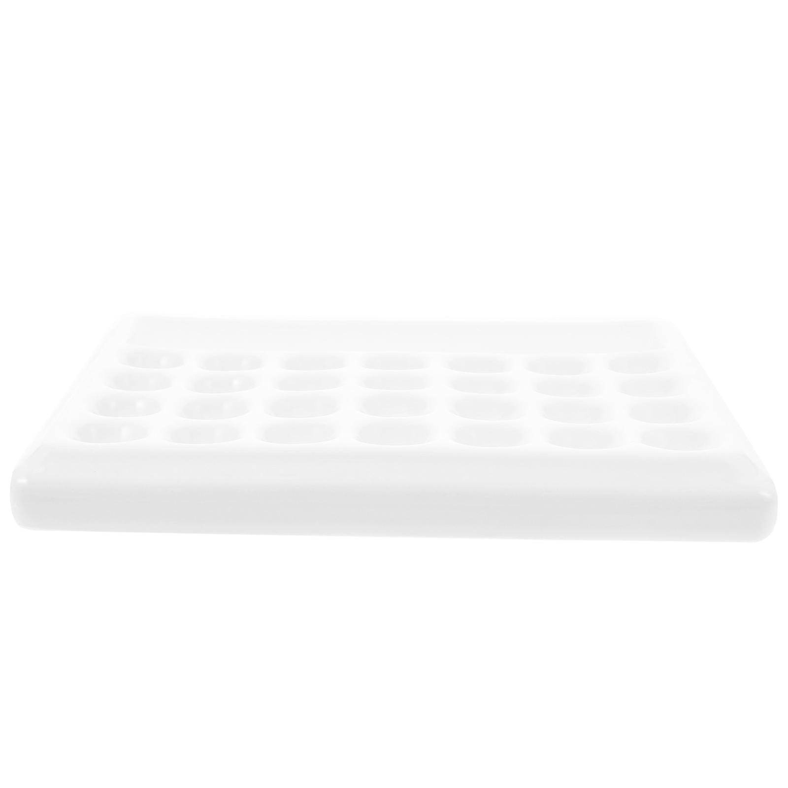 Painting Supplies 2Pcs Multi-Hole Color Pallet Ceramic Tray For Artists Sketching And Painting 19.3X15.6cm Easy Cleaning