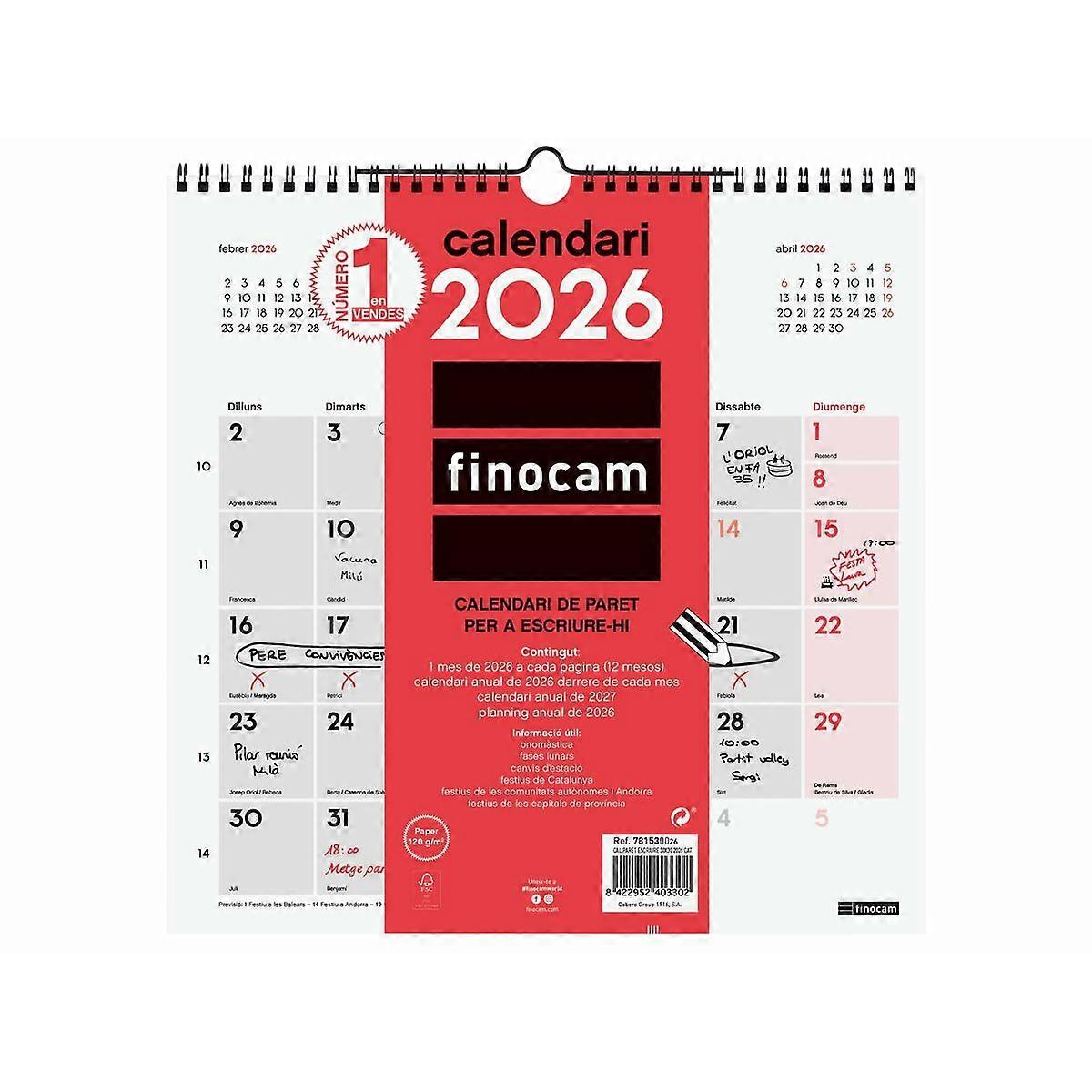 Wall calendar Finocam Paper 30 x 30 cm