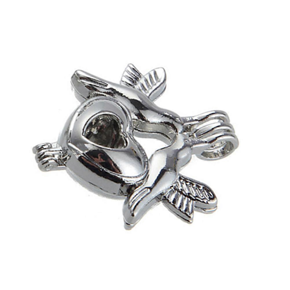 Essential Oils Making Charm Locket Pendant for Decor 3Pcs Hollow Heart Love Bird