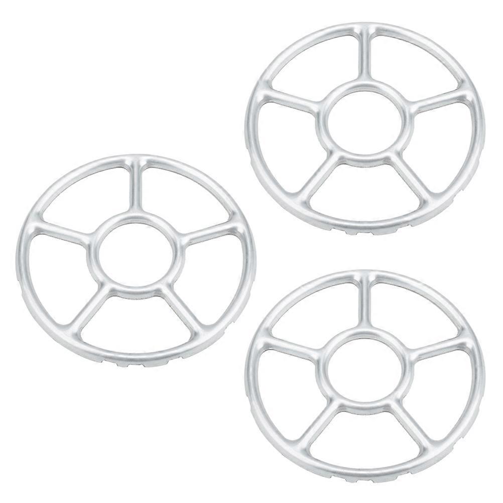 Universal Gas Stove Bracket 6 Pcs Support Racks Ideal For Household Commercial Users Featuring Silver Round Shape Anti Slip Functionality