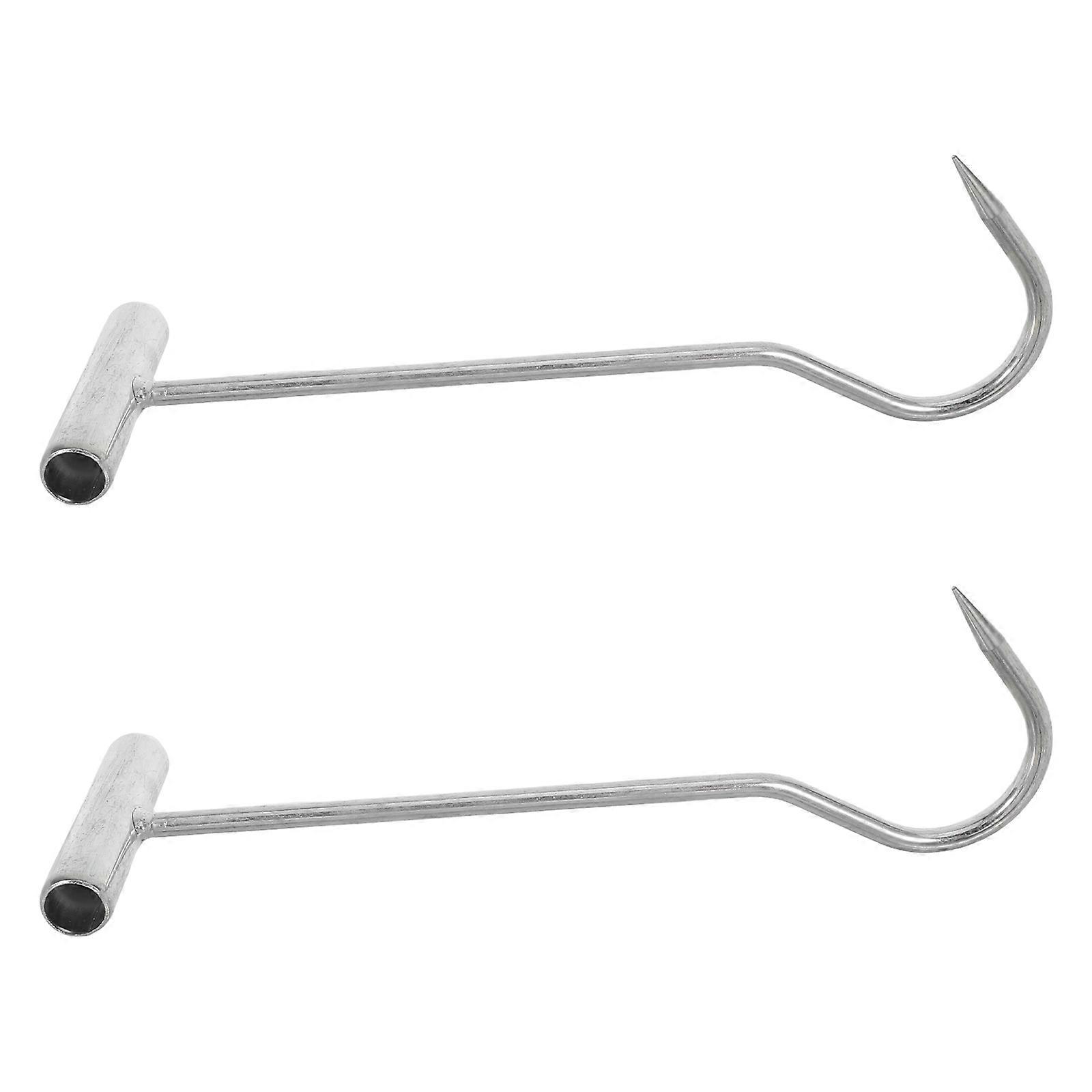 Manhole Cover Lifter Tool for Lifting 4Pcs Strong Metal Hooks