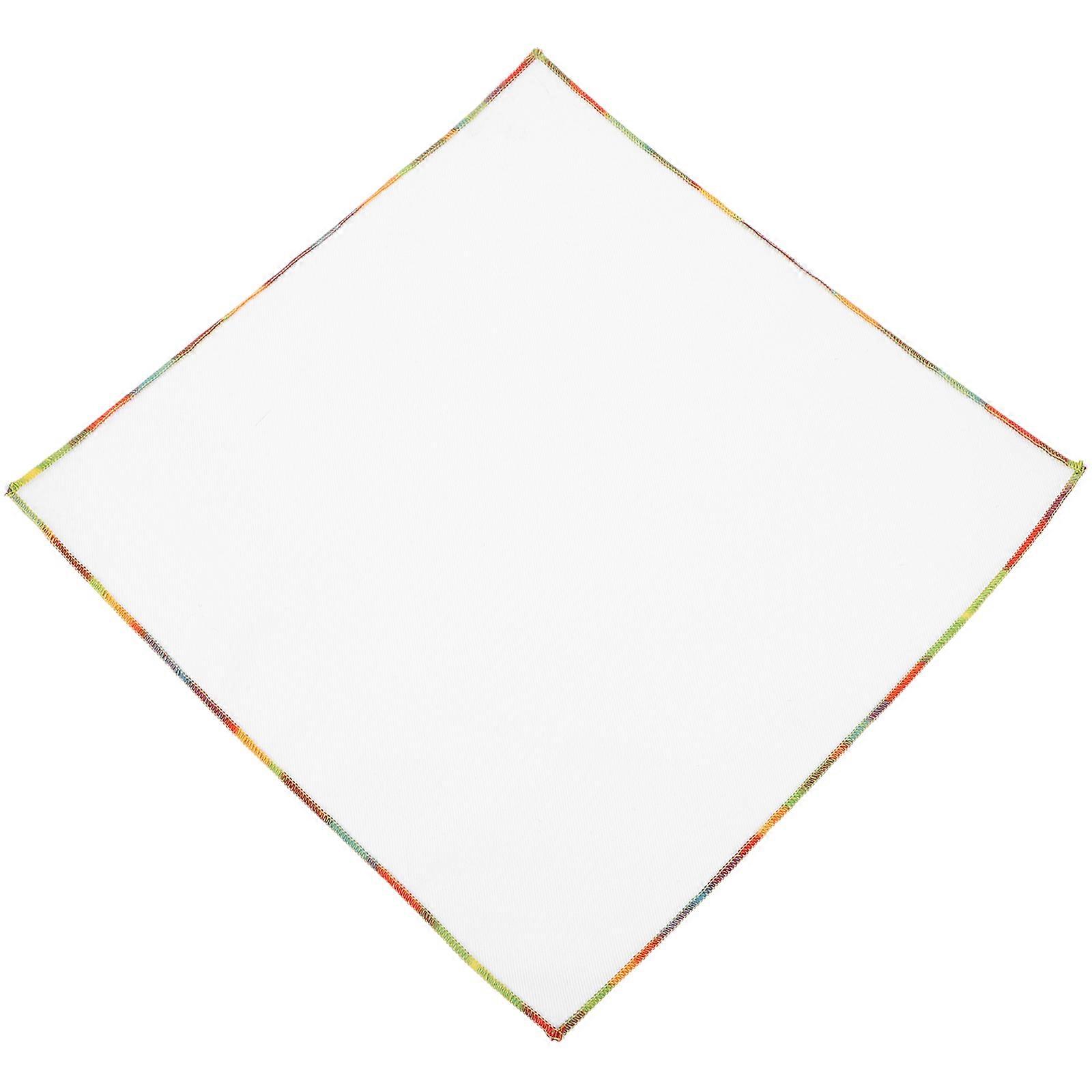 Men Pocket Square Handkerchief Set For Formal Events With Classic Style 4Pcs White Fabric Decorative Handkerchiefs