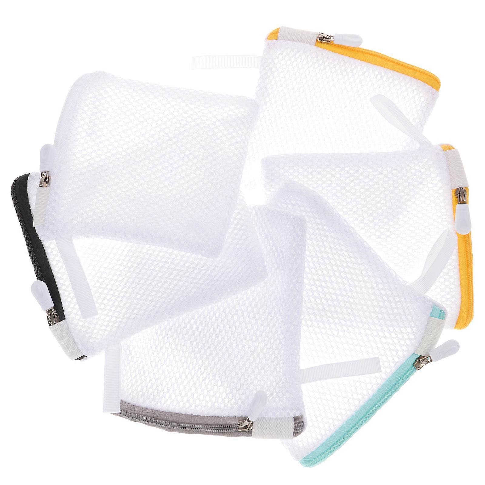 Laundry Wash Pouch Small Travel Mesh Net Bags Assorted Color 14.50X13.00X0.50CM Protect Delicate Garments 6Pcs