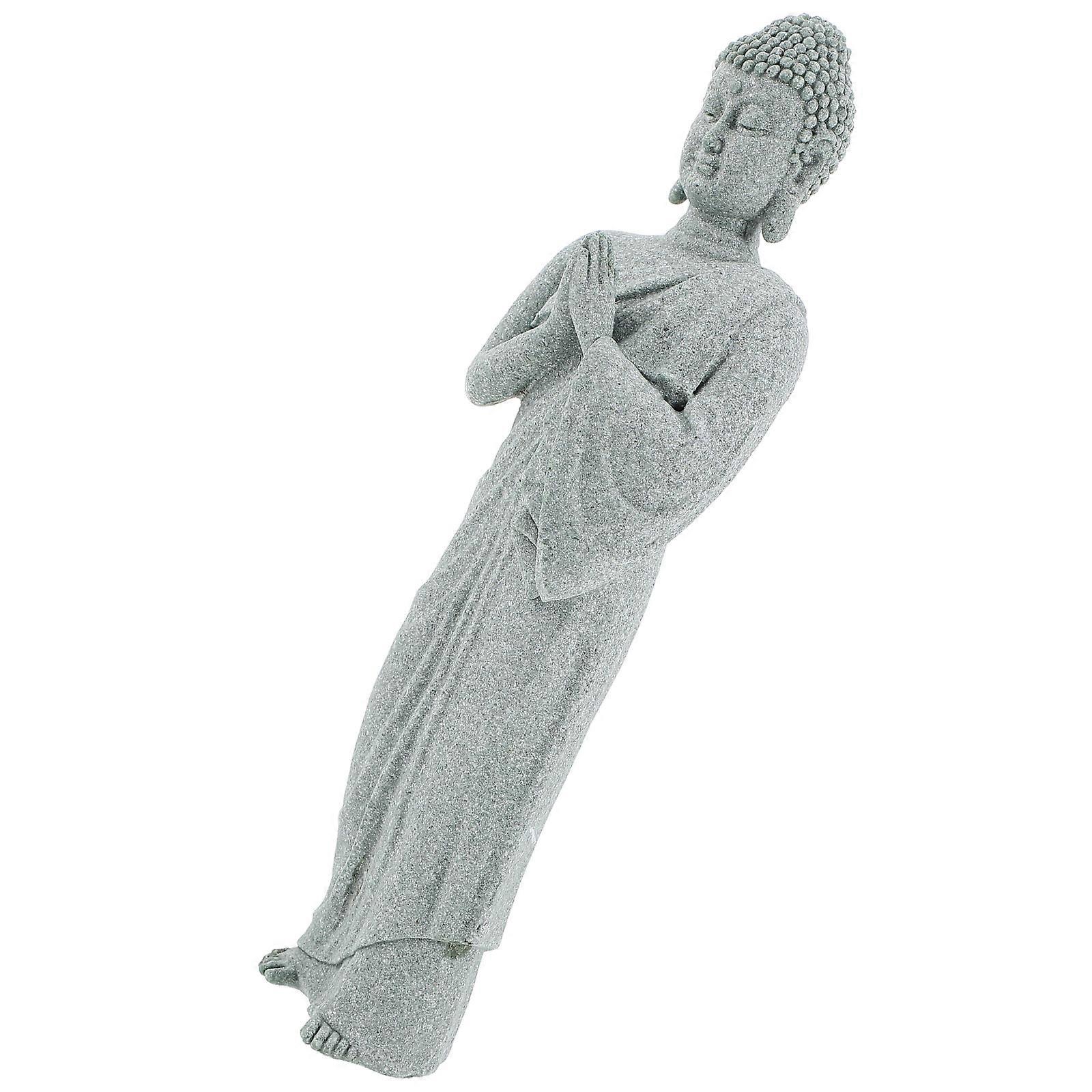 Sandstone Buddha Statue for Decoration 3Pcs Zen Style Desktop Figurines