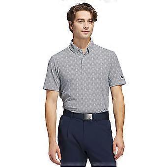 Camisa polo ecológica adidas Golf Go-To Stripe de 3 botões para homem