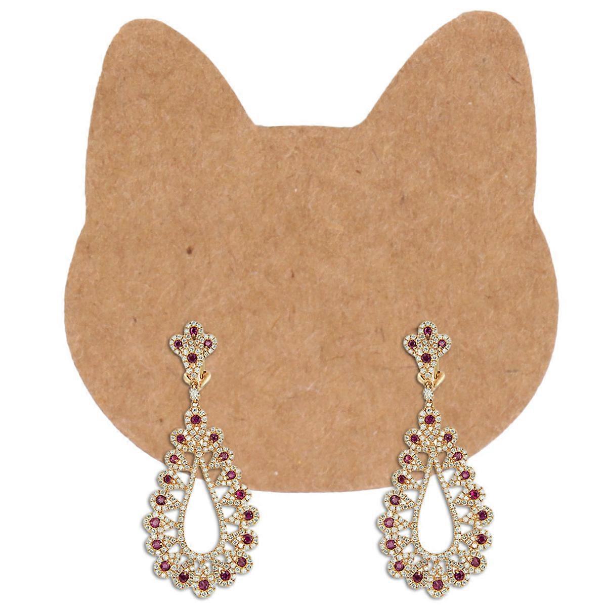 Earring Packaging Cards 400Pcs Cat Ear Shape Tags For Jewelry Makers In Home Use Perfect For Storage And Display