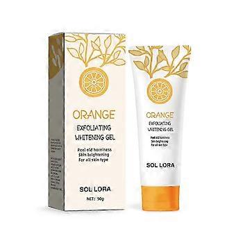 Orange Exfoliating Gel - Deep Cleansing Scrub for Face & Body, Gentle Radiant Skin Exfoliator with Natural Orange Bubble Formula