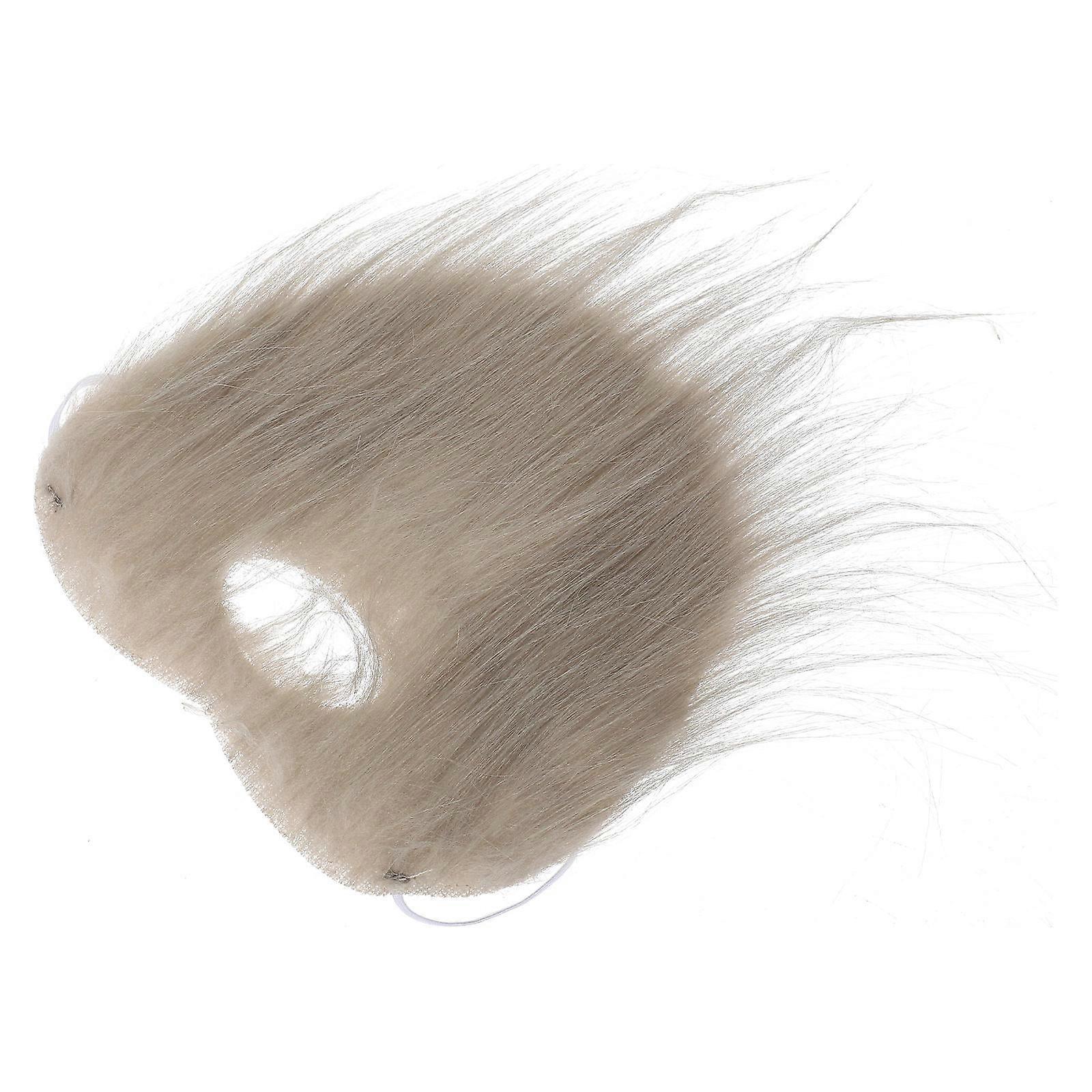 Simulated Mustache Artificial Beard for Party Decoration 4Pcs Grey Cloth