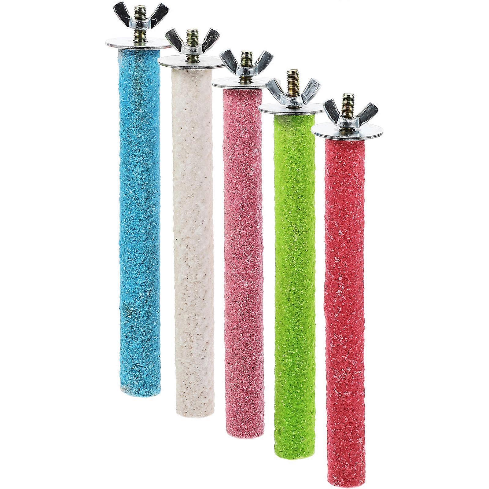 Parakeet Toy Wooden Bird Stand for Pet Use 25Pcs Assorted Colors