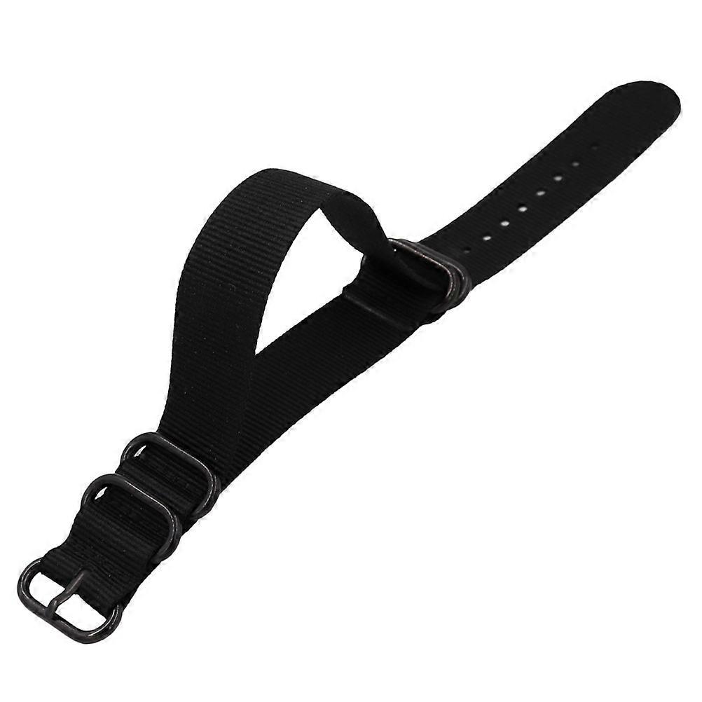 Watch Band Nylon Watch Strap for Replacement 2Pcs Black Durable Strap