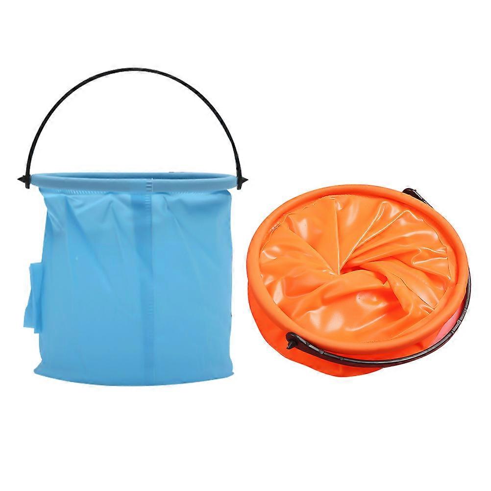 Foldable Bucket Brush Washing Bucket for Storage 2Pcs Portable Small Buckets