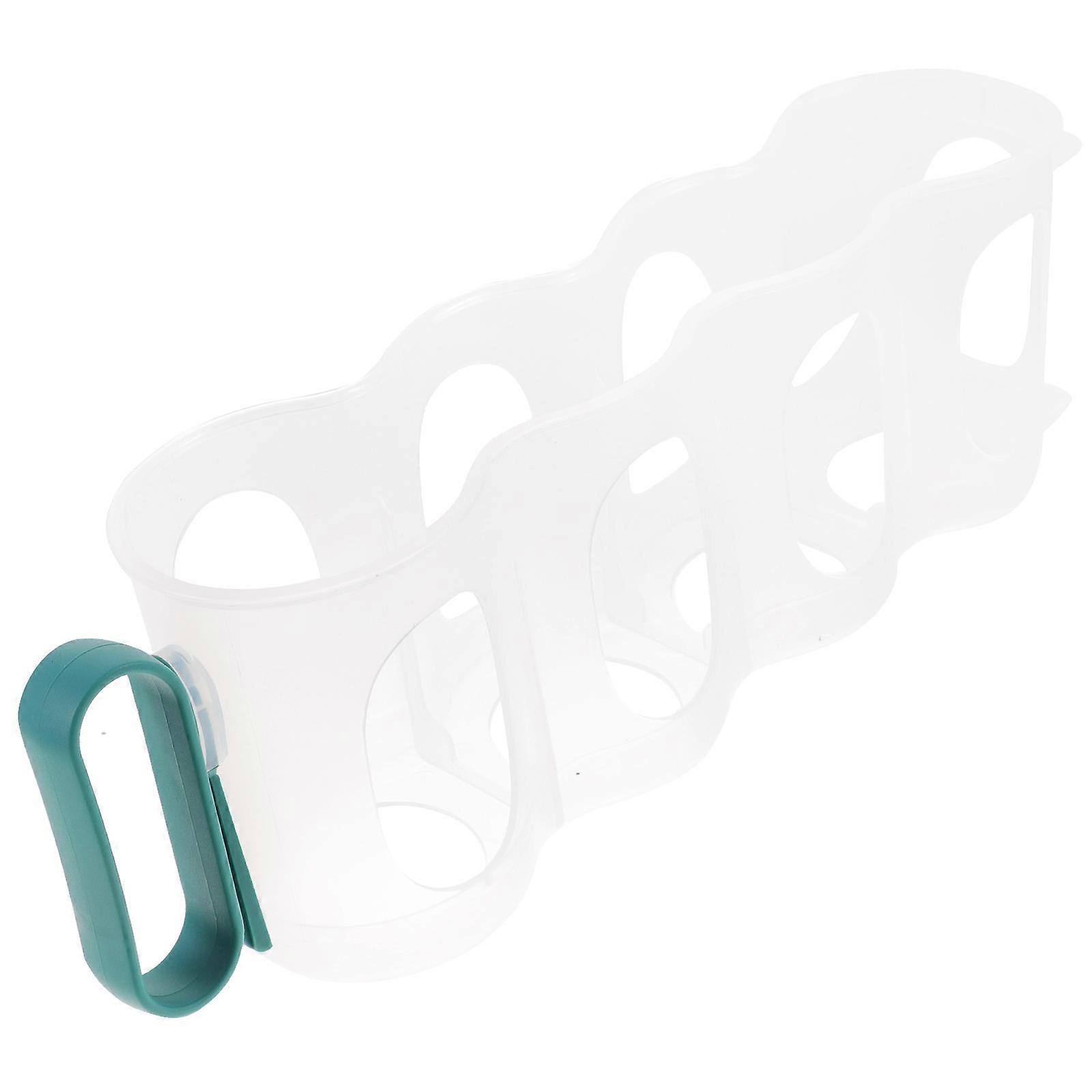 Fridge Organizer Container For Canned Food And Beverages In Blue Color With Space-Saving Design For Kitchen And RV Storage 1Pack