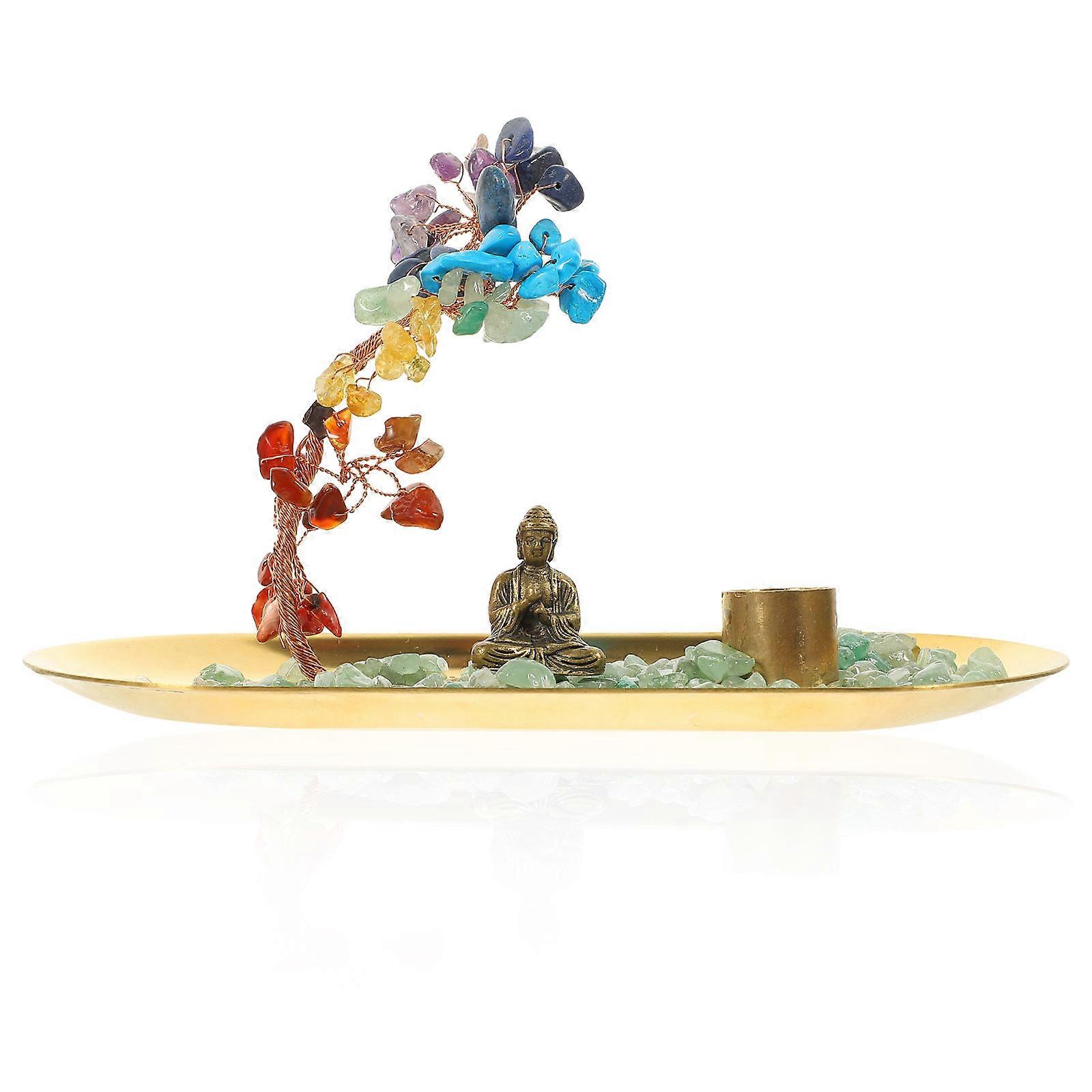 Decorative Incense Burner Crystal Tree Censer for Home 3Pcs Set