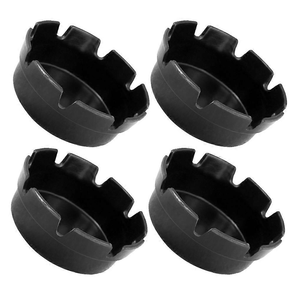 Ashtray Black Plastic Ashtrays for Butt Disposal 4Pcs for Restaurants