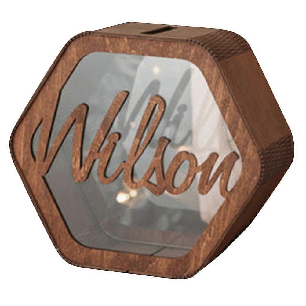 Large Capacity Wood Card Box For Wedding Occasion In Light Brown 23x21cm Elegant Storage 1Set