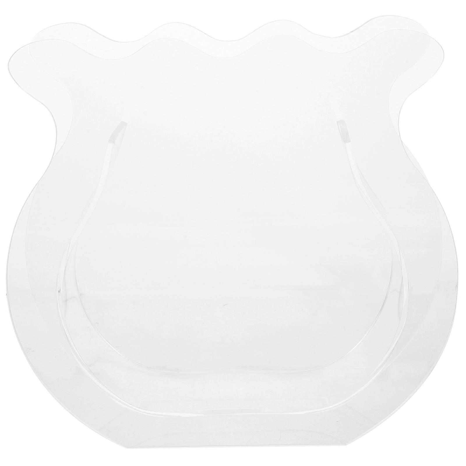 Delicate Transparent Flower Pot for Decorative Flower Accessory 4Pcs