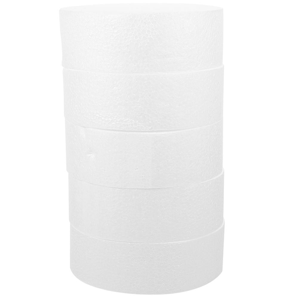 Craft Foam Block Cake Tray for DIY Decoration 20Pcs White Discs