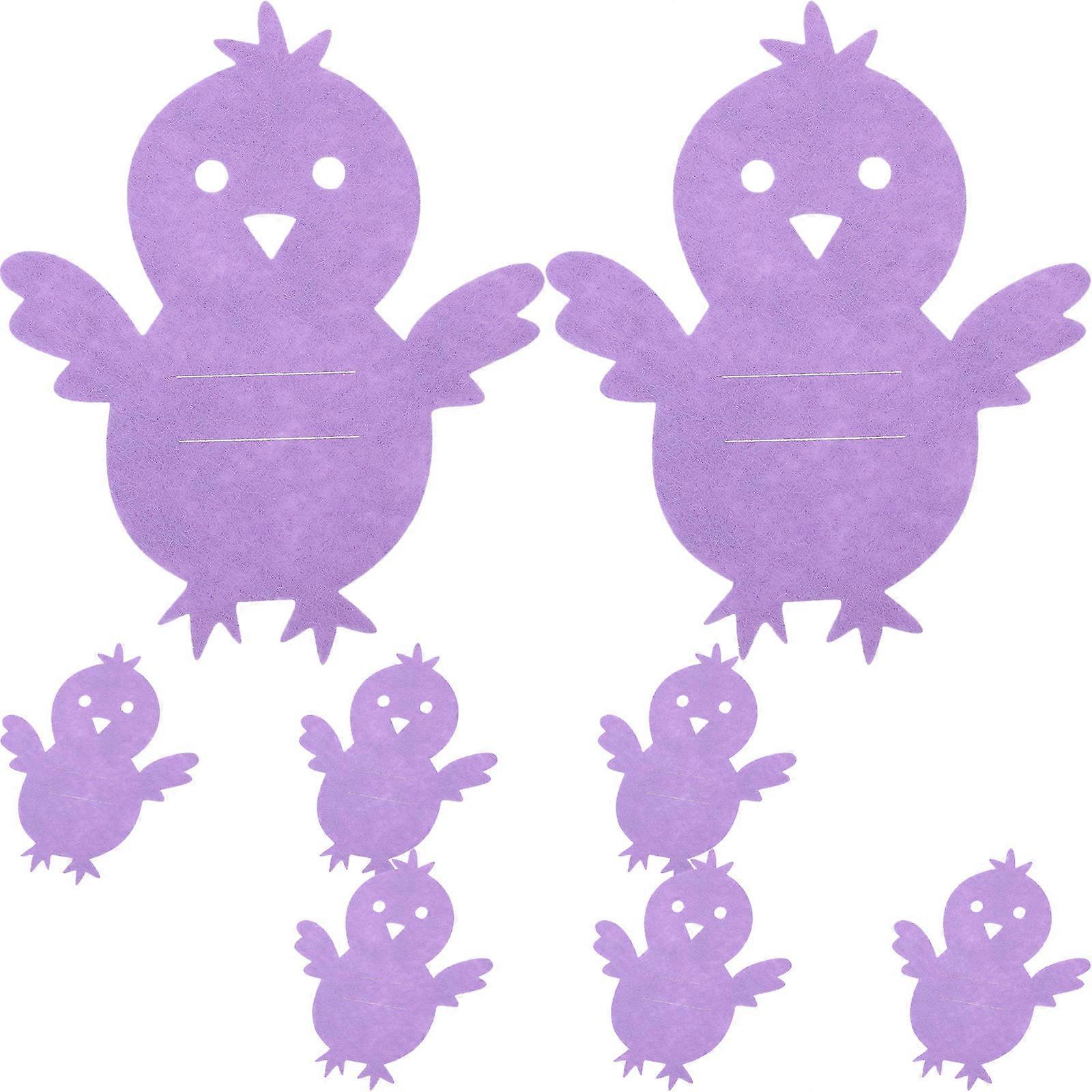 Cutlery Pouch Bags Easter Chicken Holders for Tableware Use 8Pcs Purple