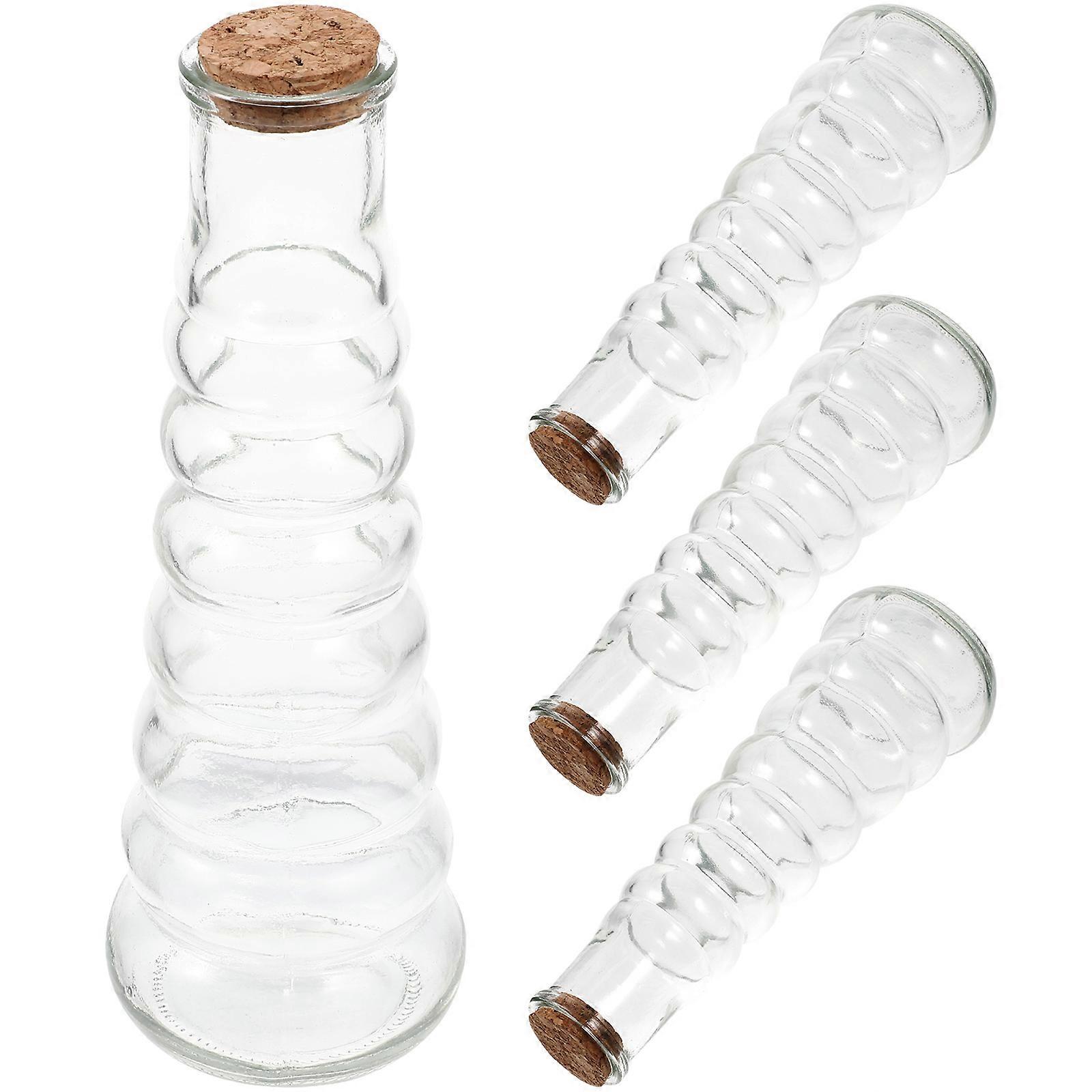 Wishing Glass Bottles With Cork Stopper For Decor And Craft Use 21X7.2X7.2CM Safe And Design 8Pcs
