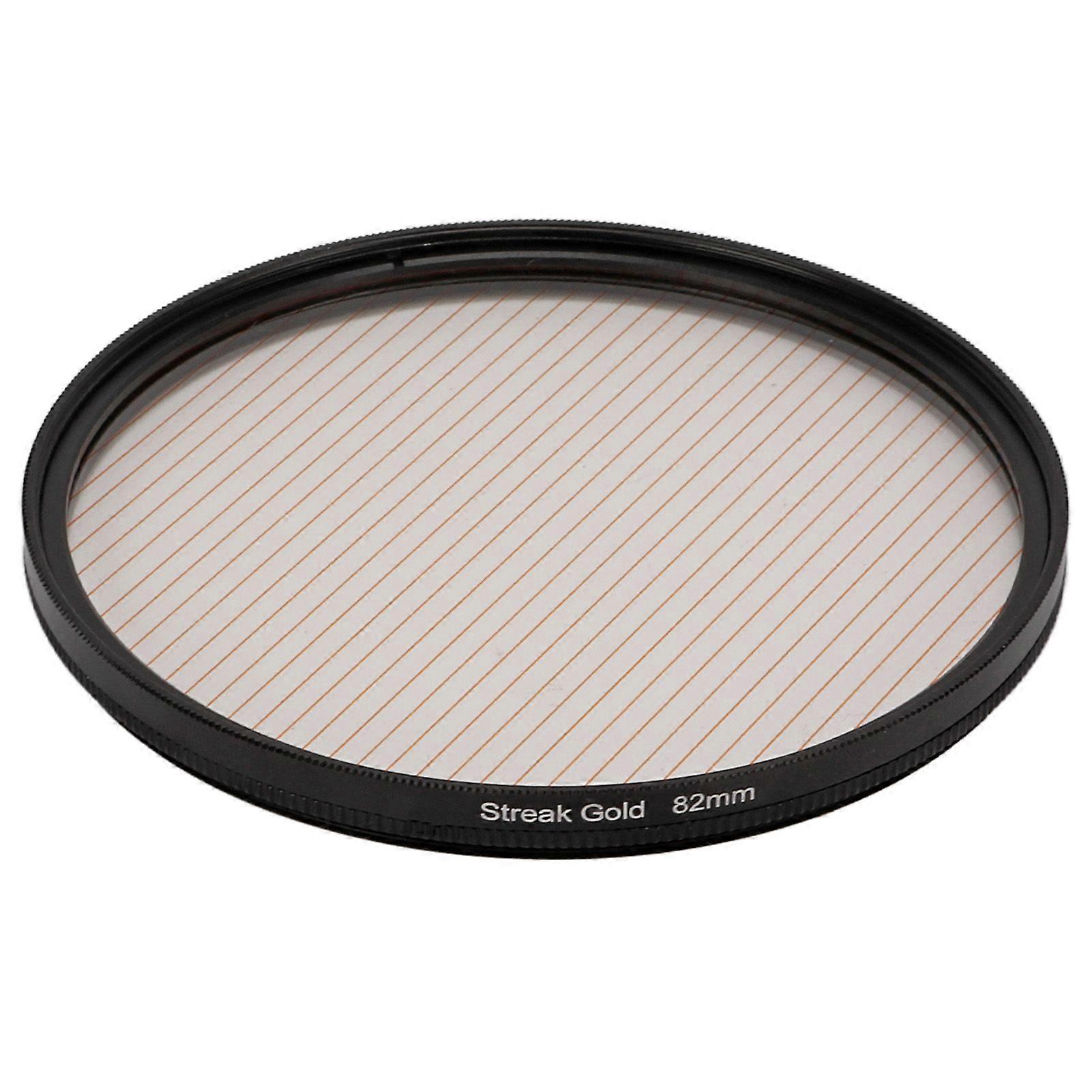 Junestar 82mm Streak Effect Digital Camera Filter Lens Cinematic Effect Lens Filter for Fujifilm Golden Streak
