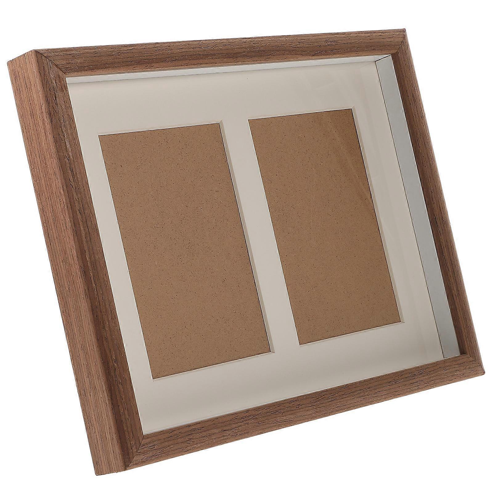 Wooden Picture Frame for Display 2Pcs Tabletop and Wall Hanging Photo Holder