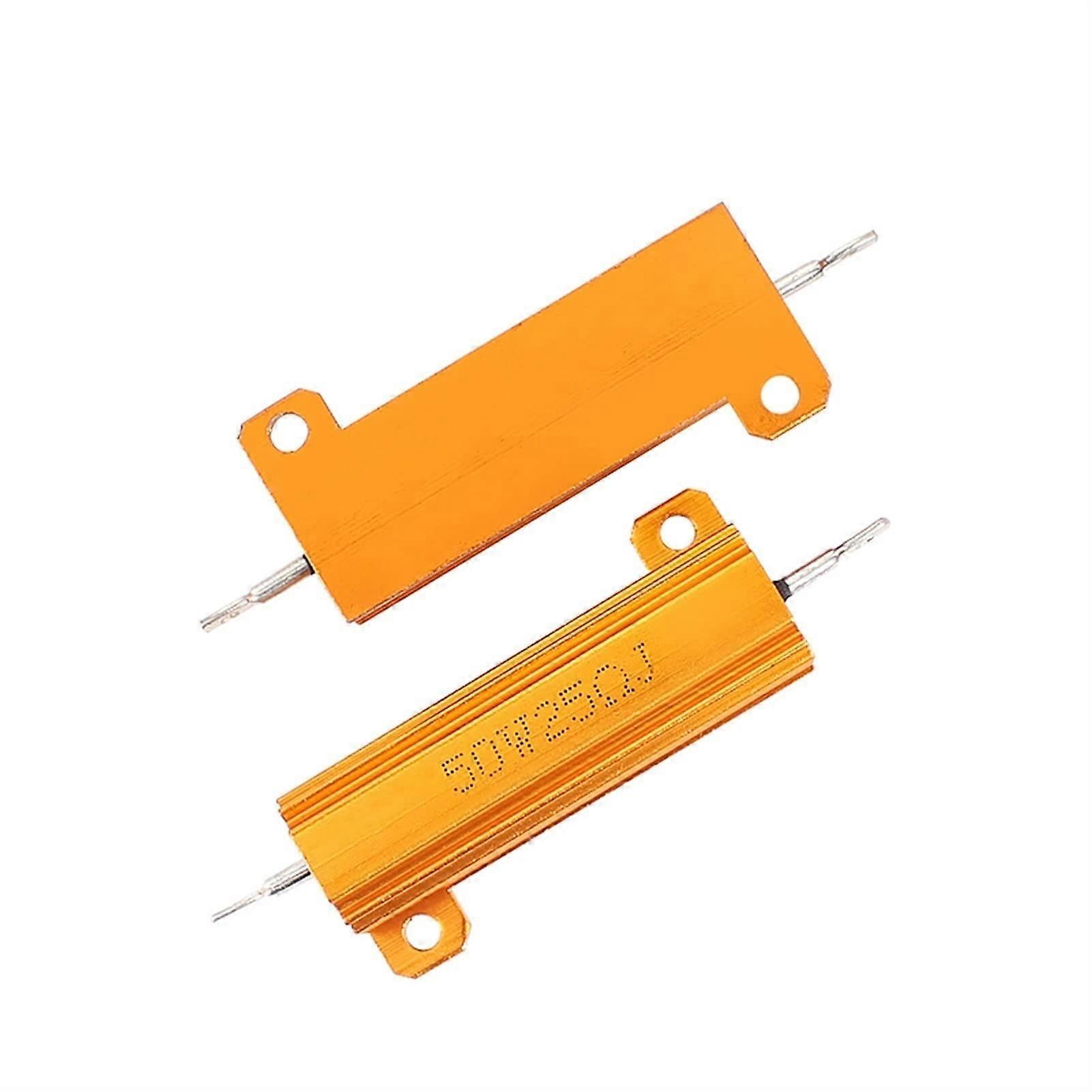 2 Pcs Lot 50W Aluminum Power Metal Shell Case Wirewound Resistor 3K Ohm