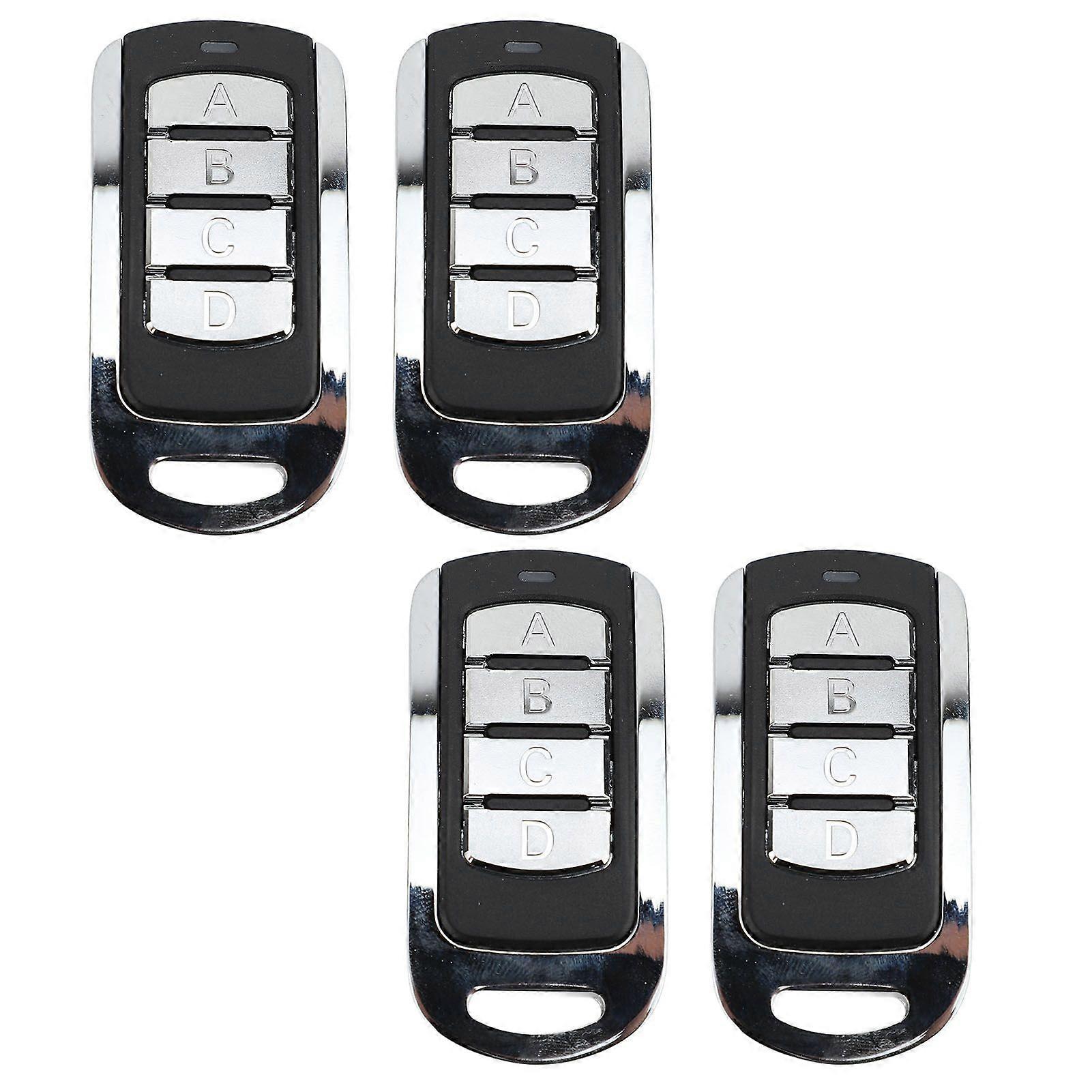 250 to 913MHz Full Band Copy Remote Controller ABCD 4 Buttons High Stability Garage Door Wireless Remote Control Opener for Home Security 4PCS