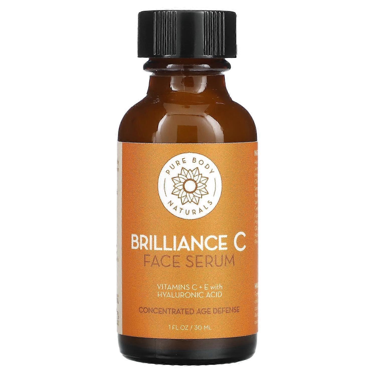 Pure Body Naturals, Brilliance C Face Serum, 1 fl oz (30 ml)