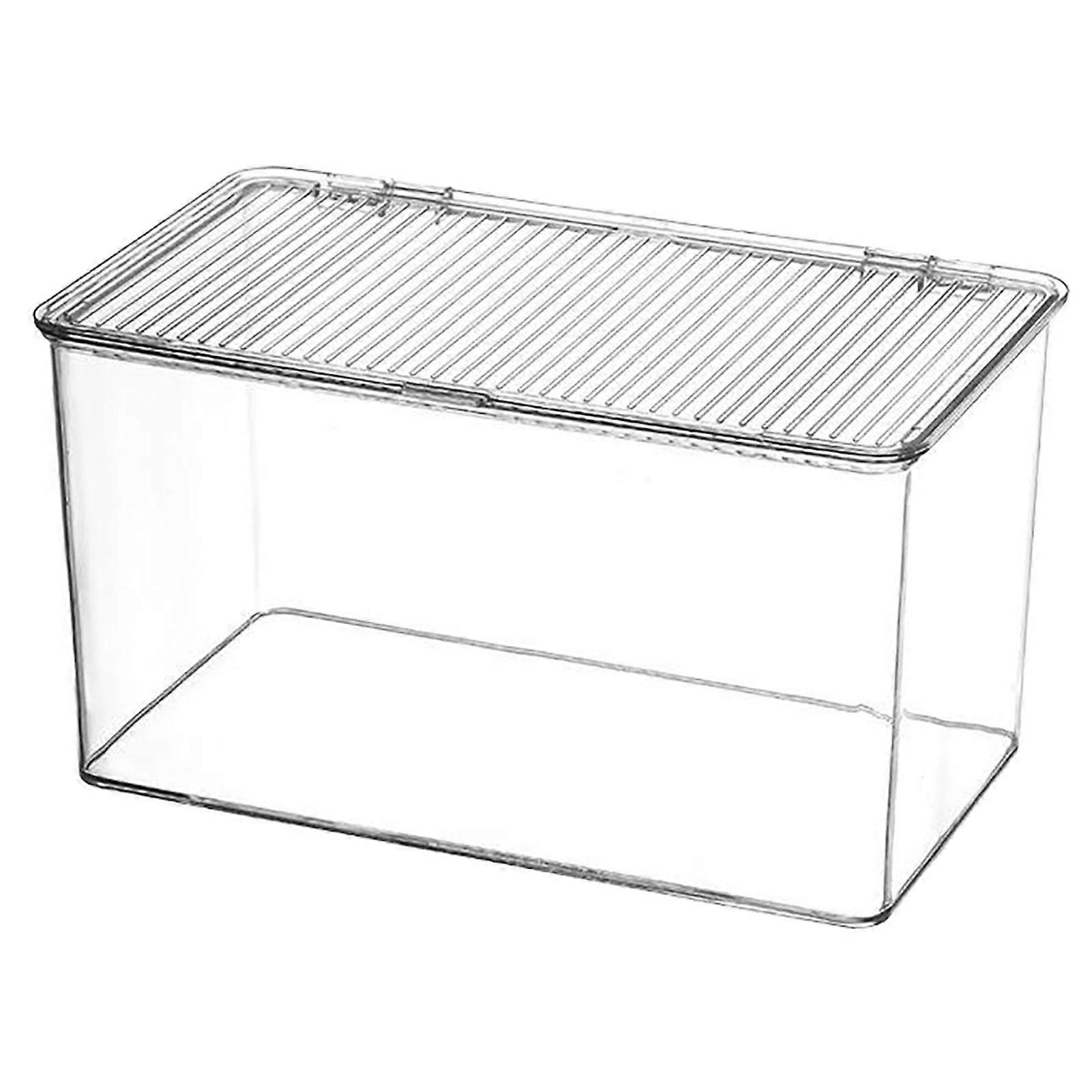 Pnellth Cosmetic Storage Box Light Luxury Acrylic with Dustproof Lid Easy Access Good Sealing Multi-purpose Storage Container
