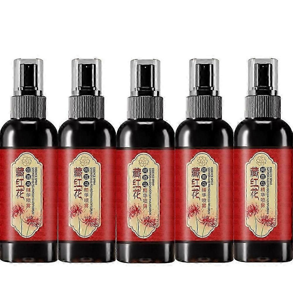 Saffron Essence Spray, ekstrakty ziołowe Serum do włosów, Szafran i Polygonum Multiflorum Essence Spray, Anti-Lost Wzmacnia korzeń włosów, nie puszi się, Preven