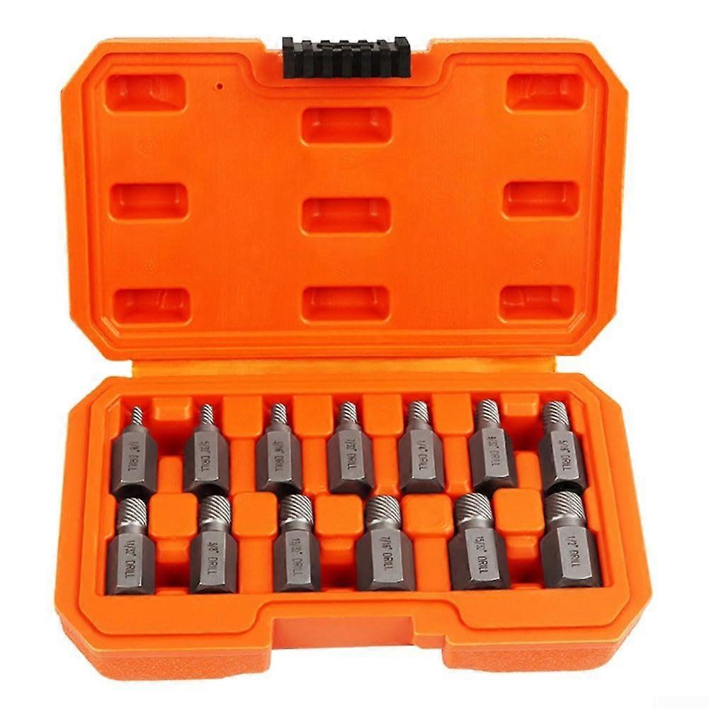 13Piece Screw Extractor Set Hex Head Design For Damaged Bolts Professional Bolt Remover Tool Auto  And Home