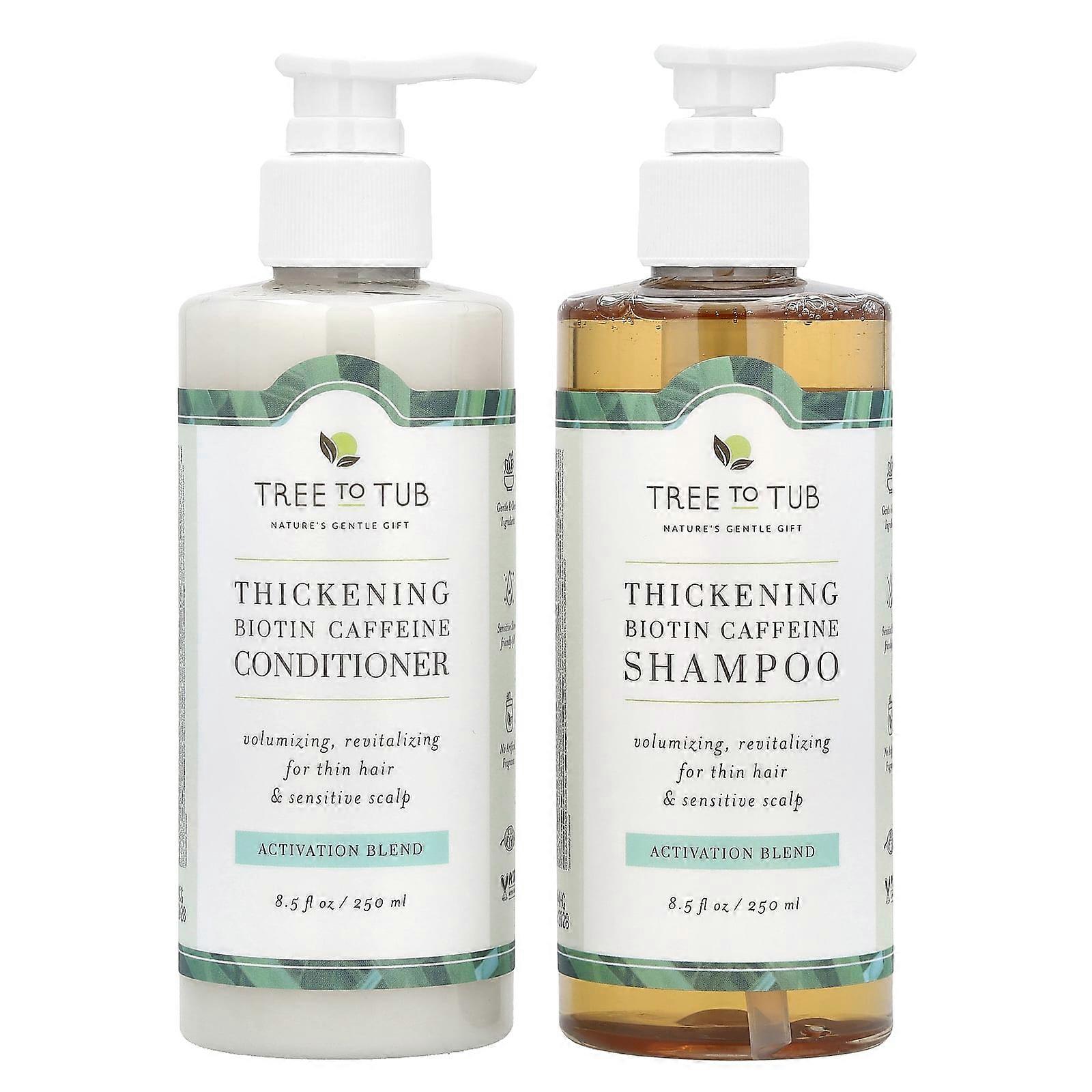 Thickening Biotin Caffeine Shampoo & Conditioner Set, 2 Piece Set, 8.5 fl oz (250 ml) Each