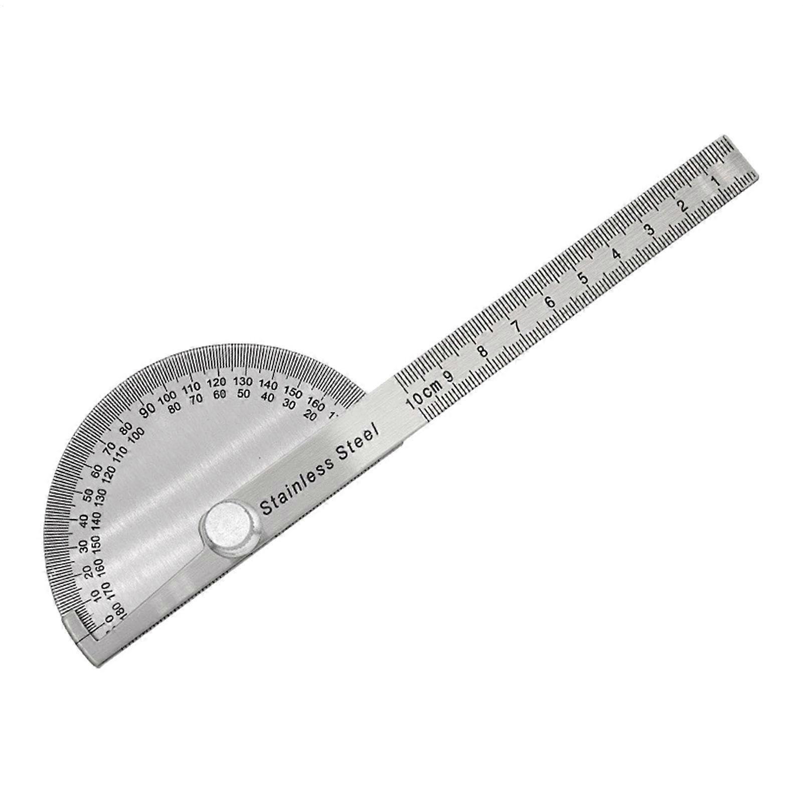 Protractor Angle Finder Stainless Steel Angle Ruler For Woodworking And Construction, 10 cm Solid Tool