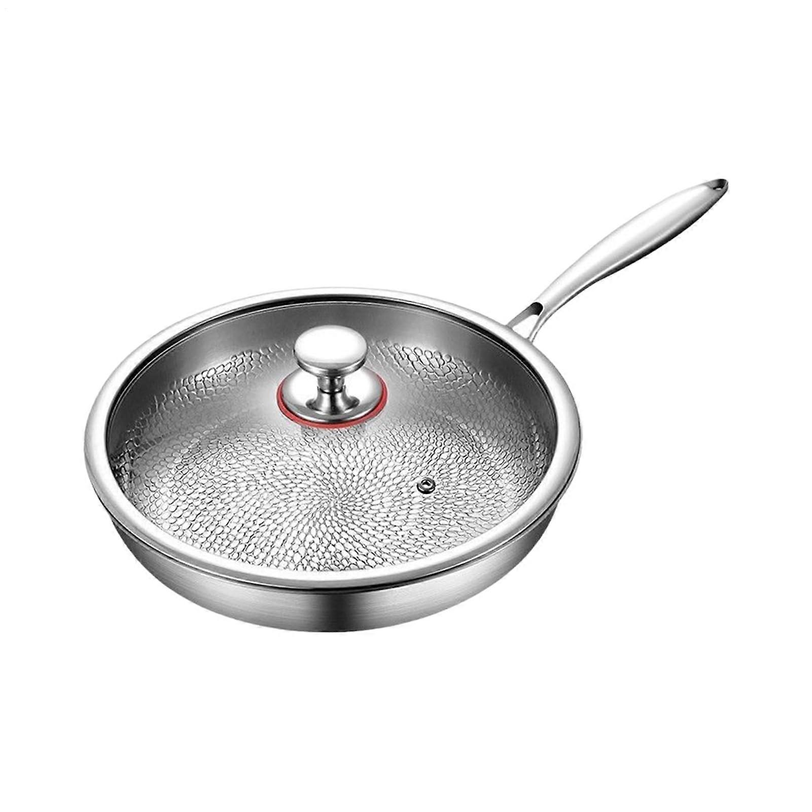 NonStick Frying Pan, Titanium Cookware With Lid, Durable Daily Use Pan For Home, Restaurant, Camping