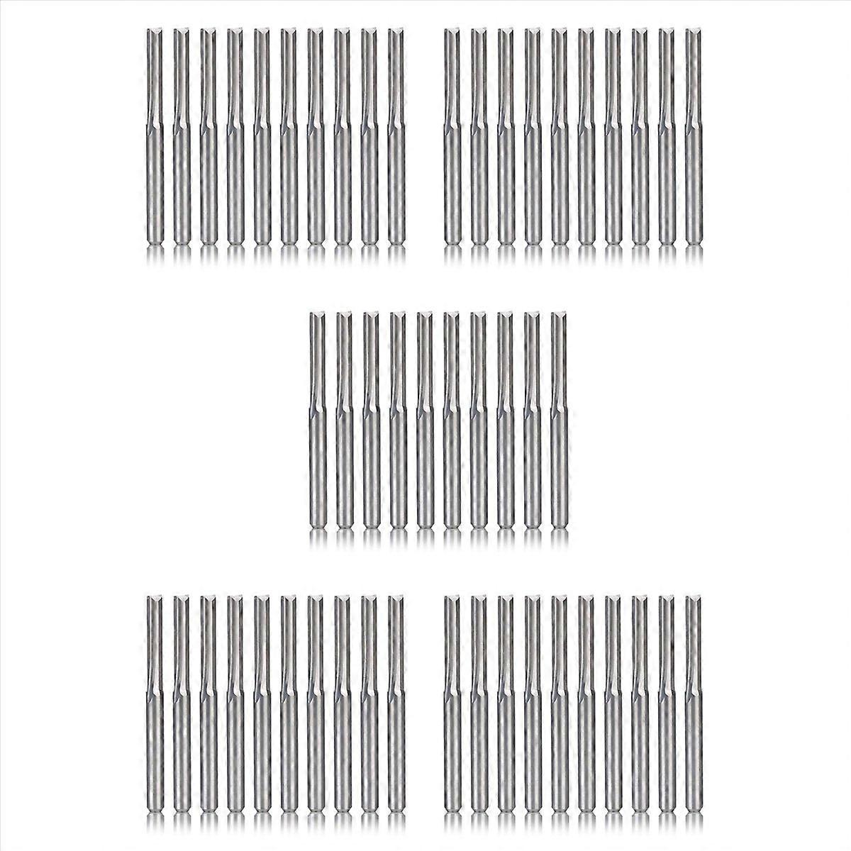 10Pcs 2 Flute Cnc Router Bits 3.175Mm Milling Cutter for Wood Plastic