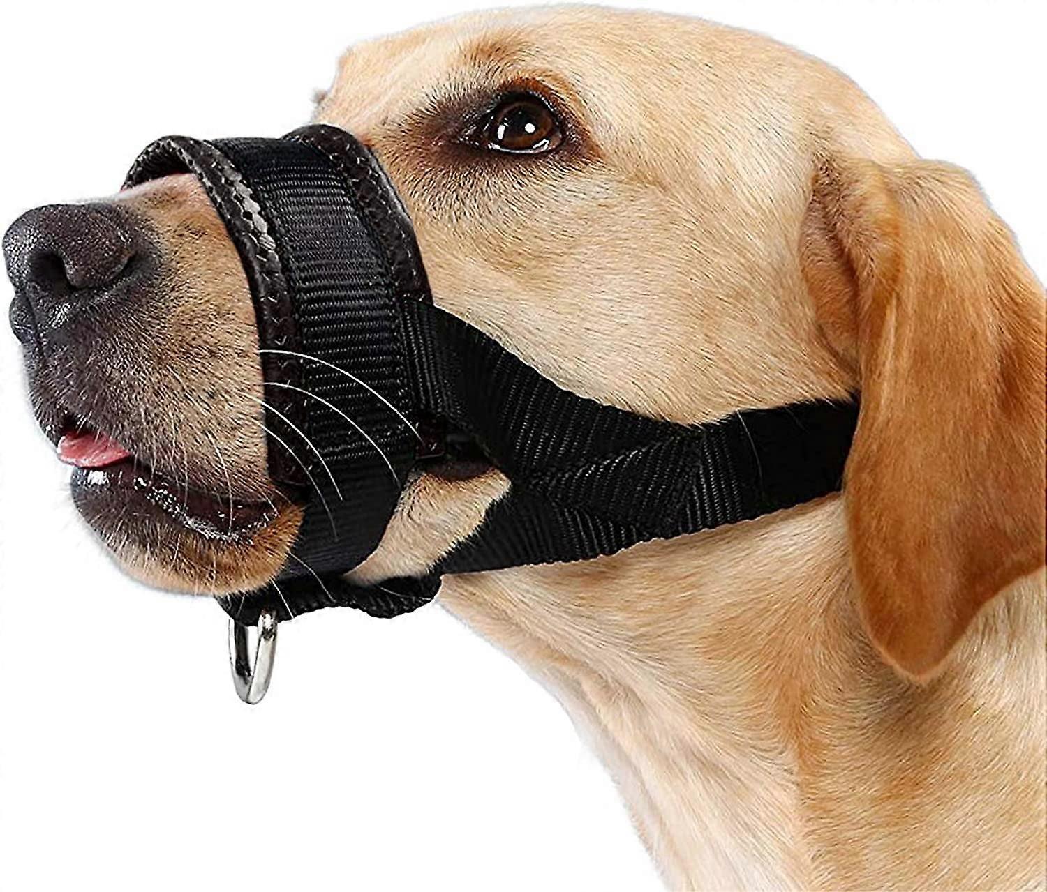 Nylon Dog Muzzle for Small,Medium,Large Dogs Prevent from Biting,Barking and Chewing,Adjustable Loop