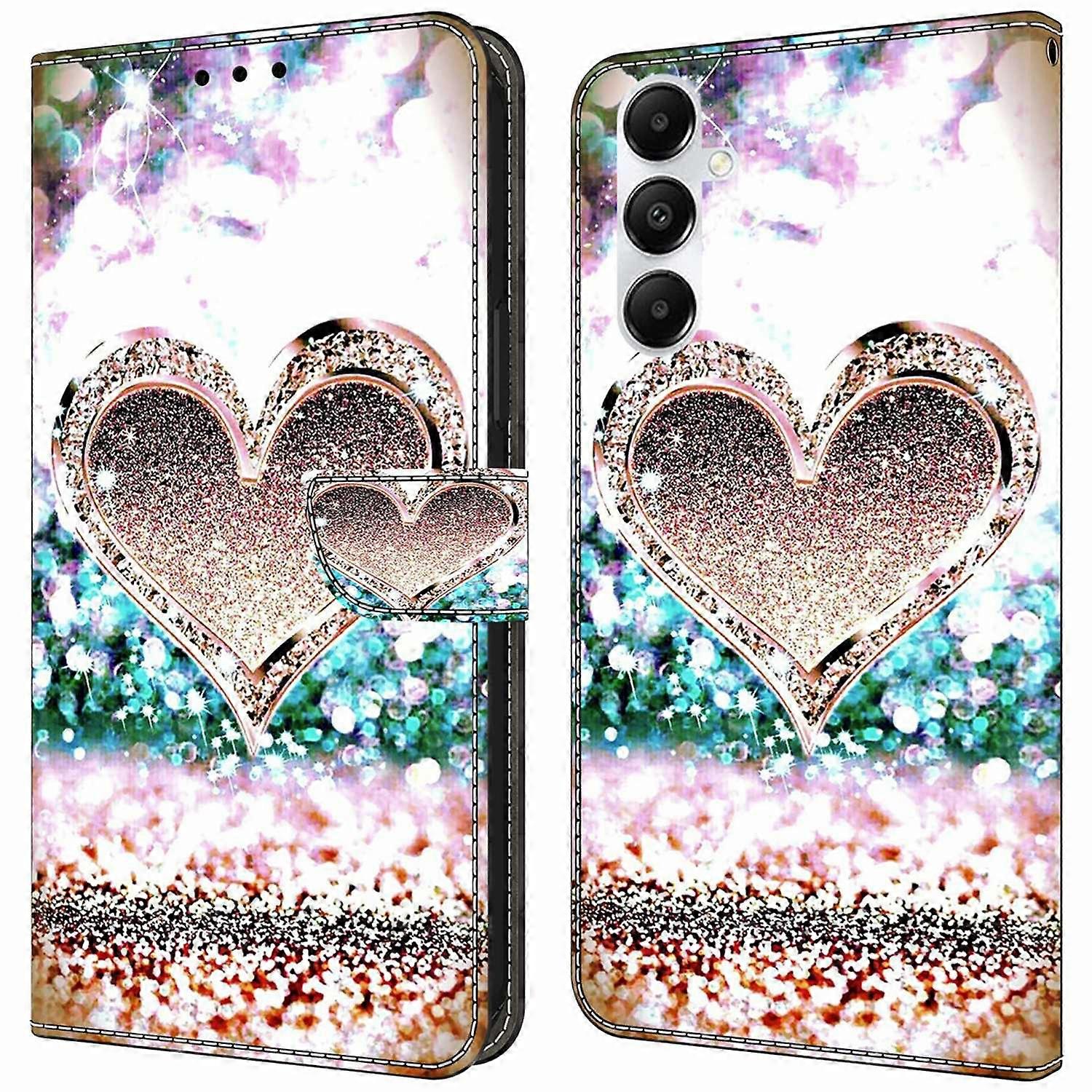 For Samsung Galaxy A25 5G (Global) (161.0 x 76.5 x 8.3mm) Wallet Case Anti-drop 3D Pattern Printing 