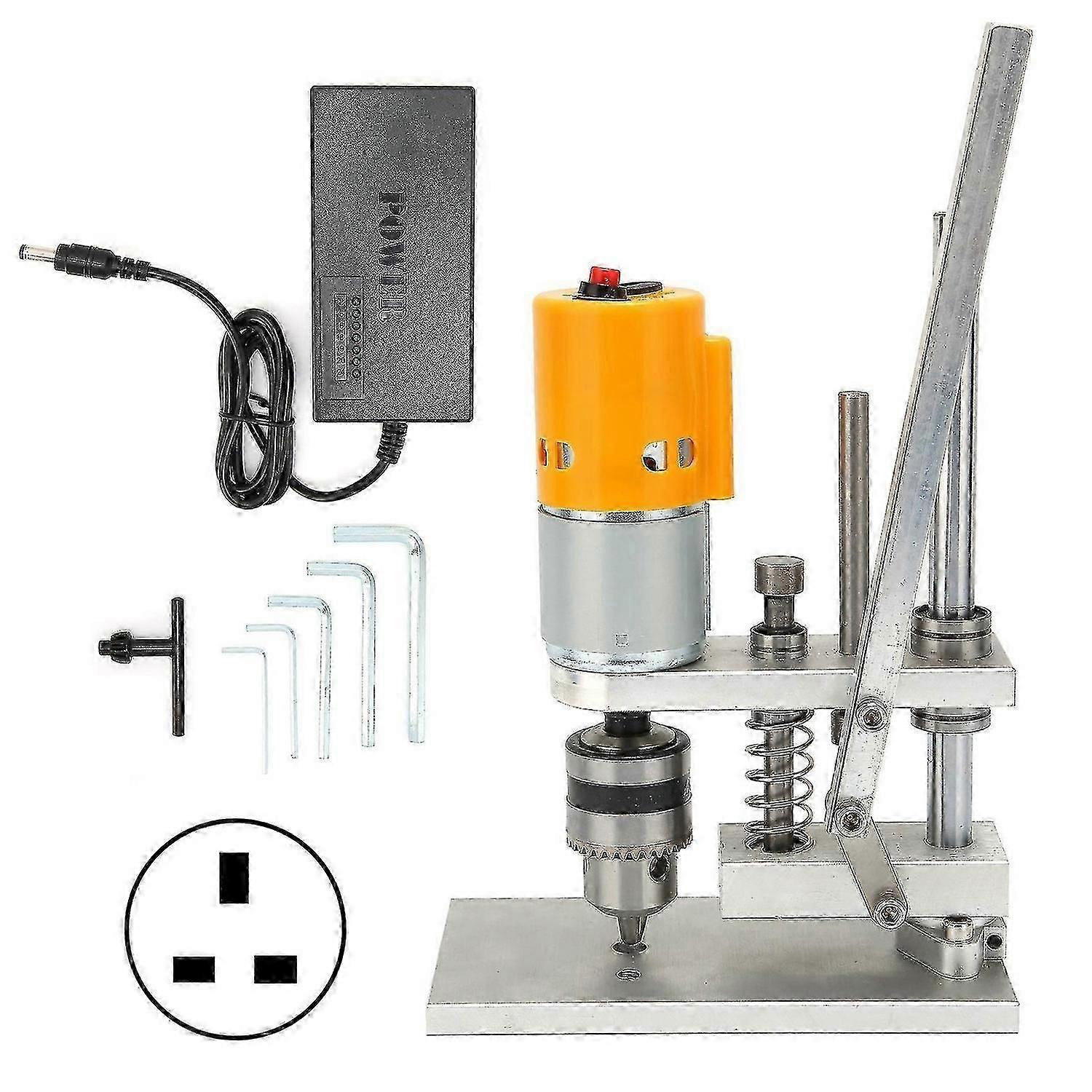 Bench Drill Good Stability Pure Copper Core Motor Easily Operate Mini Durable Bench Drill for DIY Home Use AC110240VUK B121.5-10mm