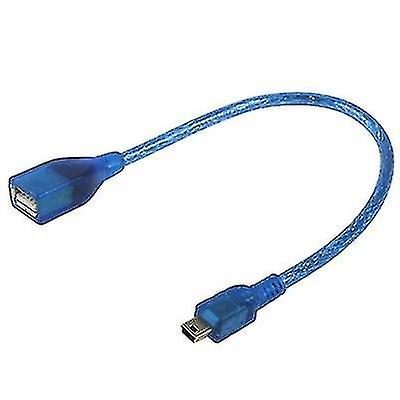 Computer Accessory Sets Mini 5-pin Usb To Usb 2.0 Af Otg Adapter Cable Length: 22cm Blue