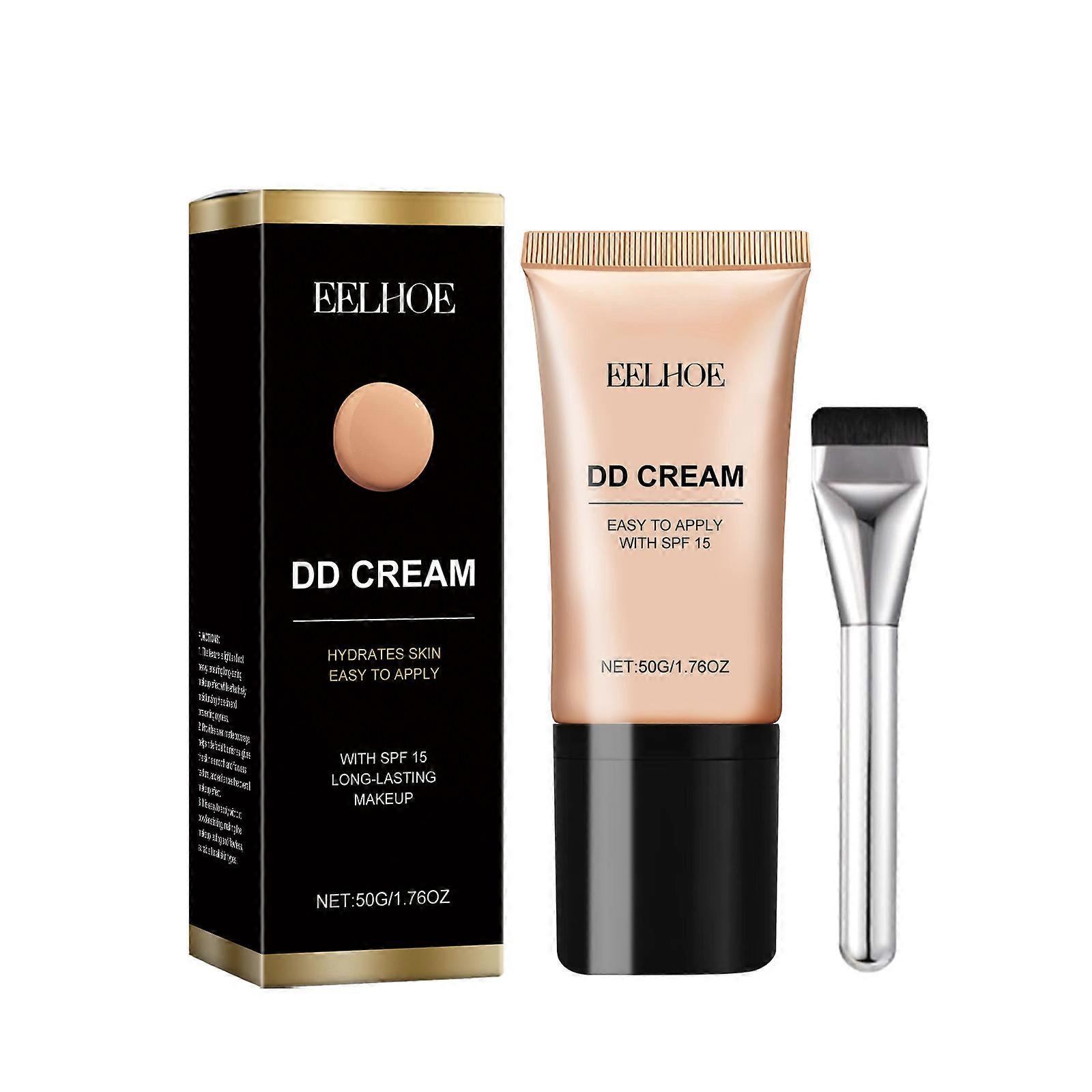 Wheat-colored + brush concealer moisturizing DD cream matte finish, long-lasting, moisturizing, refreshing, hydrating, lightweight and hydrating.